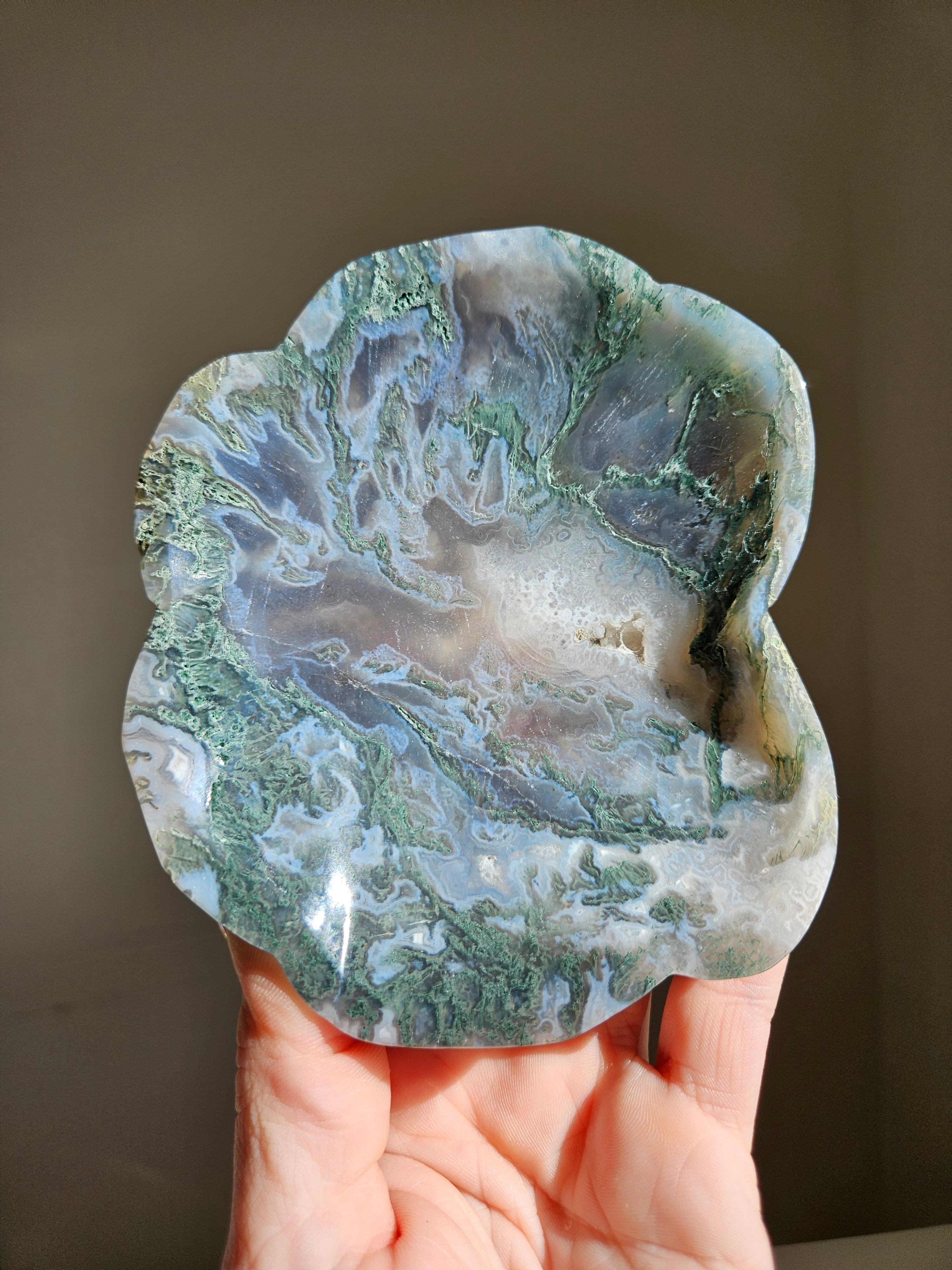 Moss Agate Freeform Bowl 007