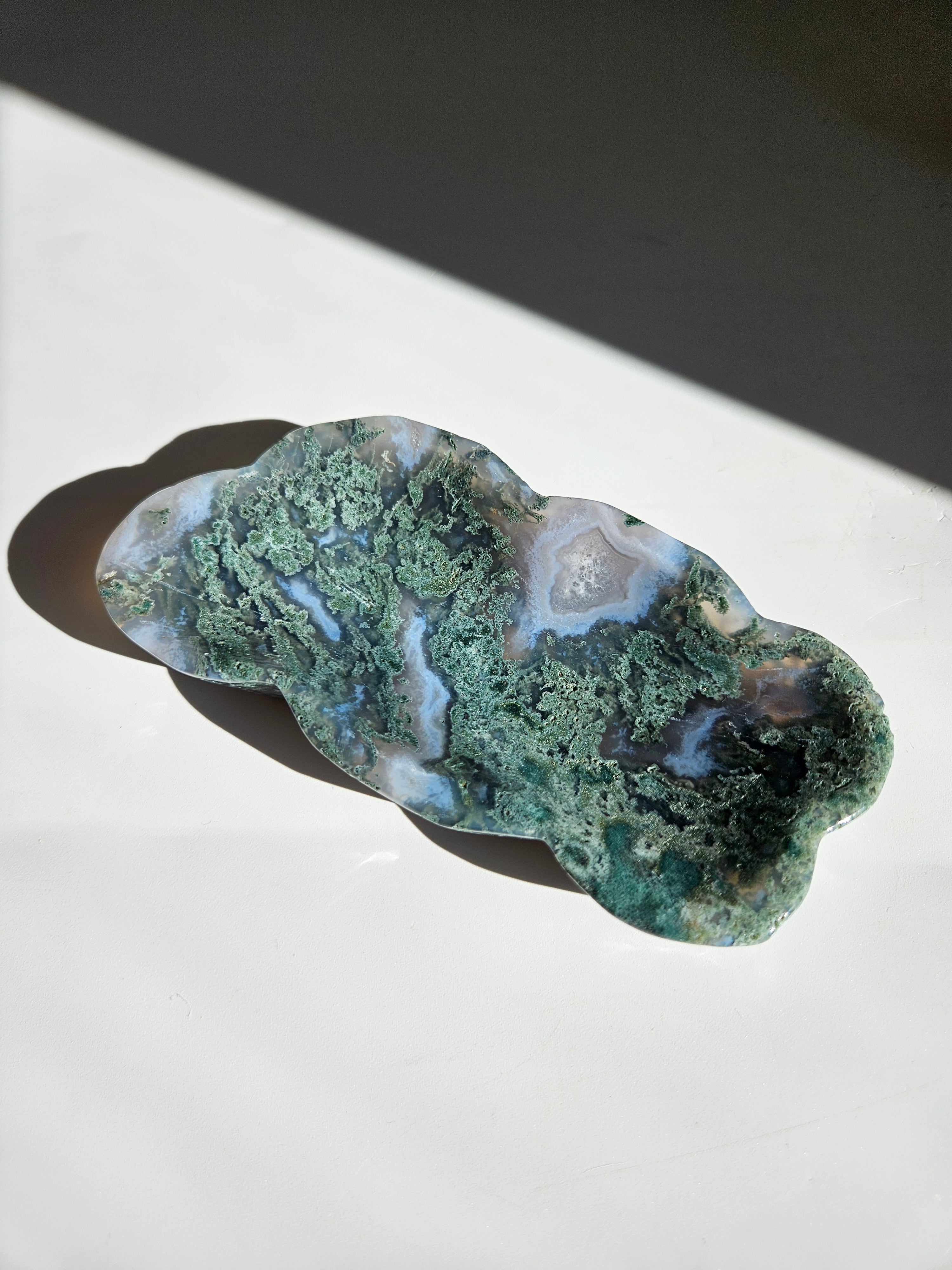 Moss Agate Freeform Bowl 006