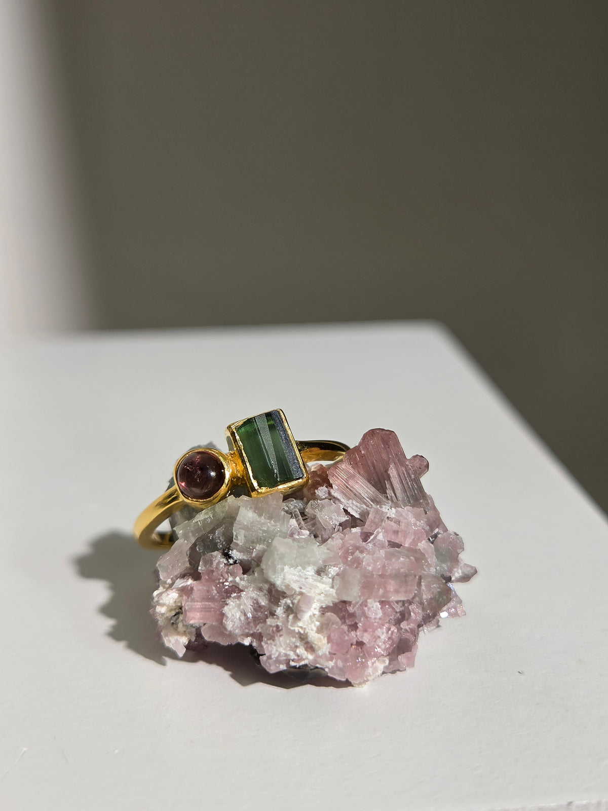 Size 9 | tourmaline ring | gold 002