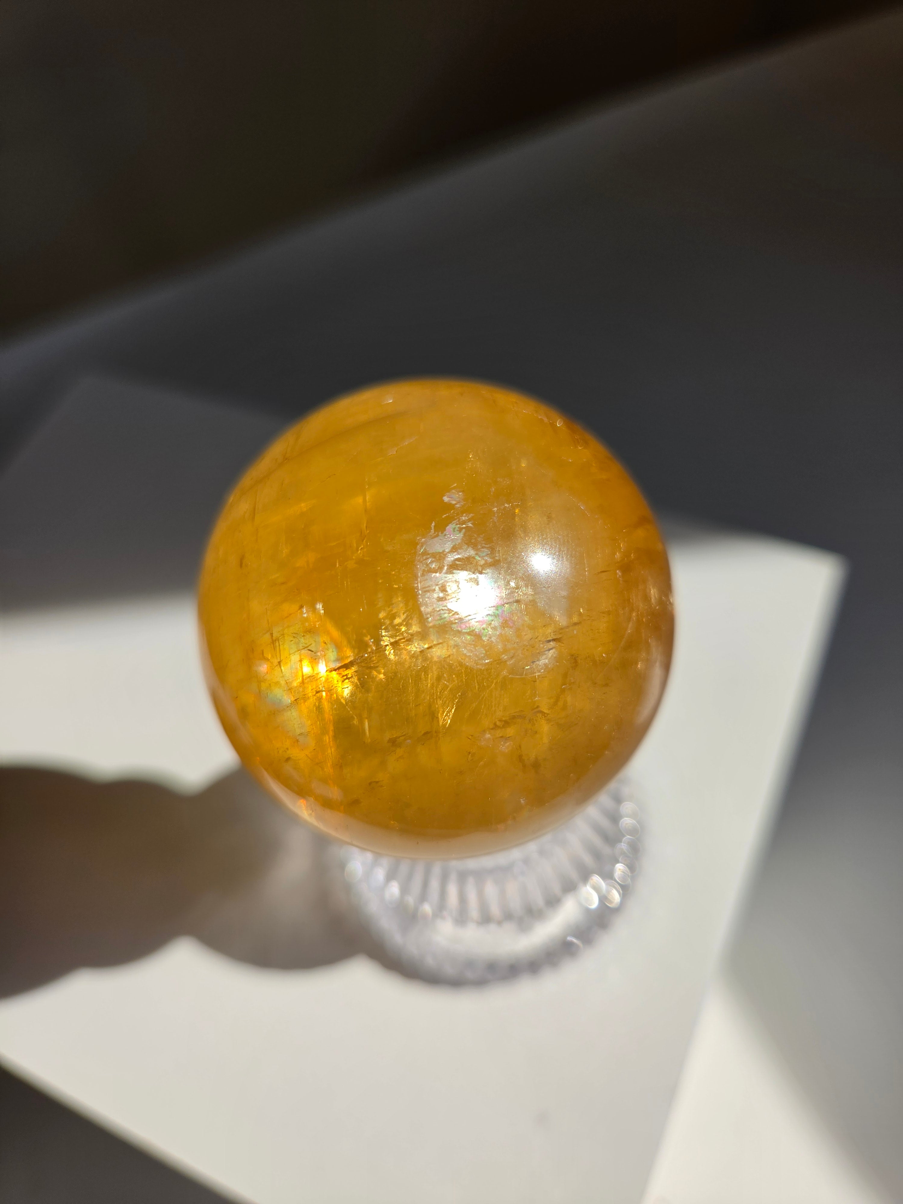 Golden Optical Calcite Sphere 002