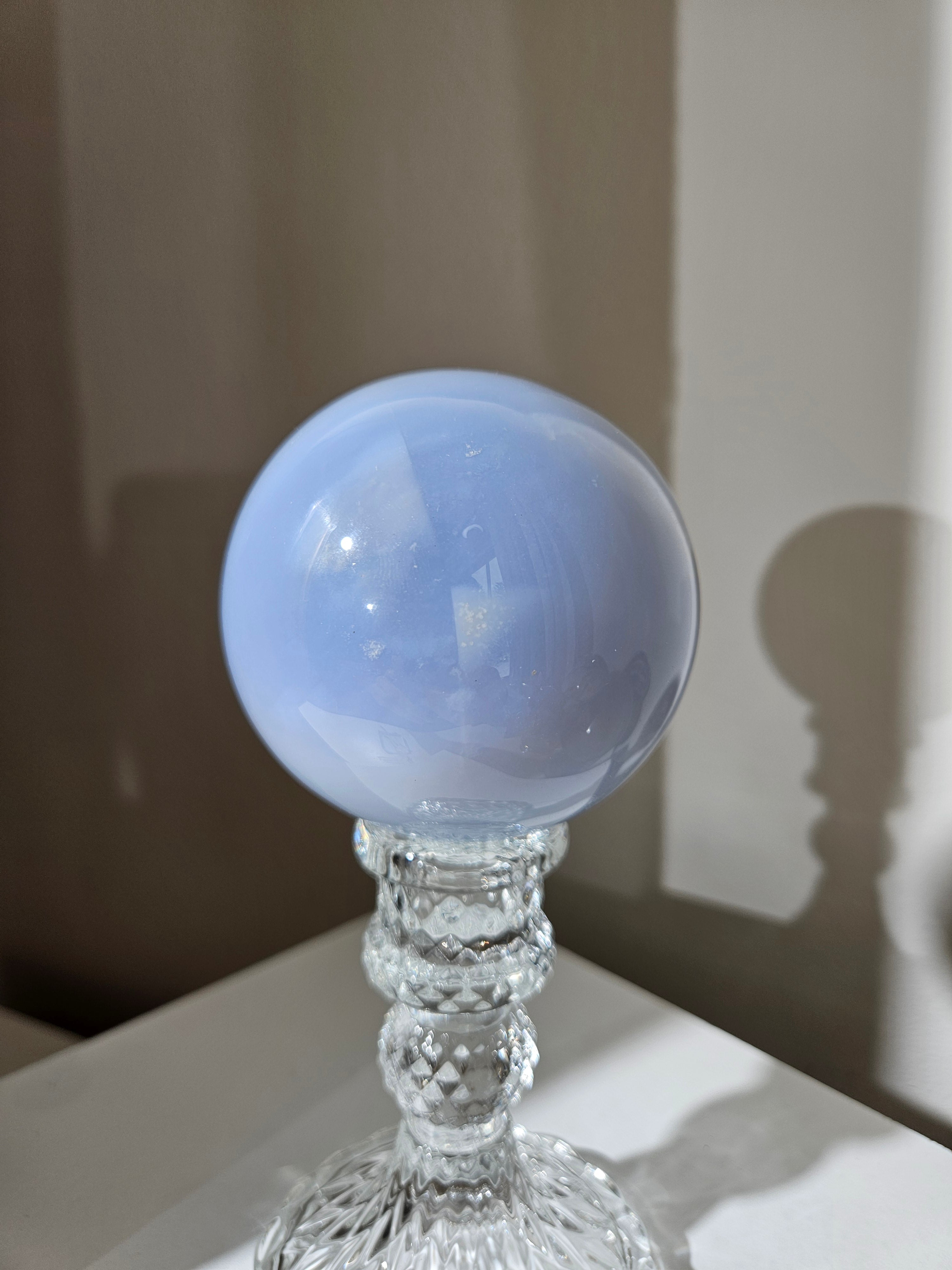 Blue Chalcedony Sphere 001