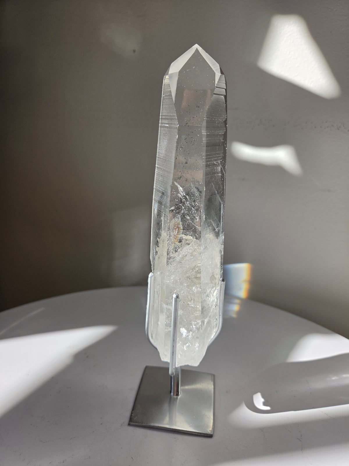 Phantom Lemurian Quartz on stand 004
