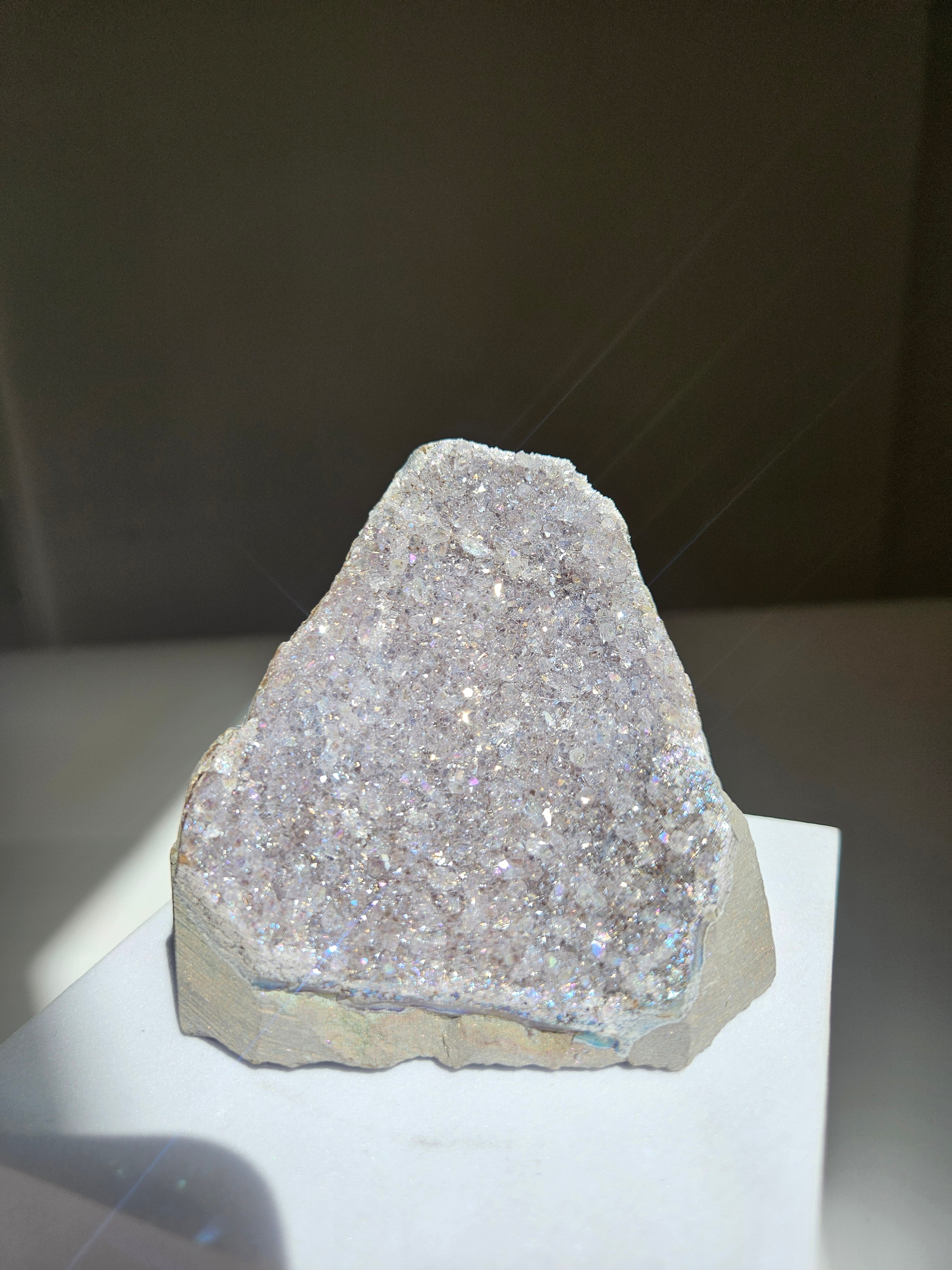 Rainbow Aura Amethyst Cluster 008