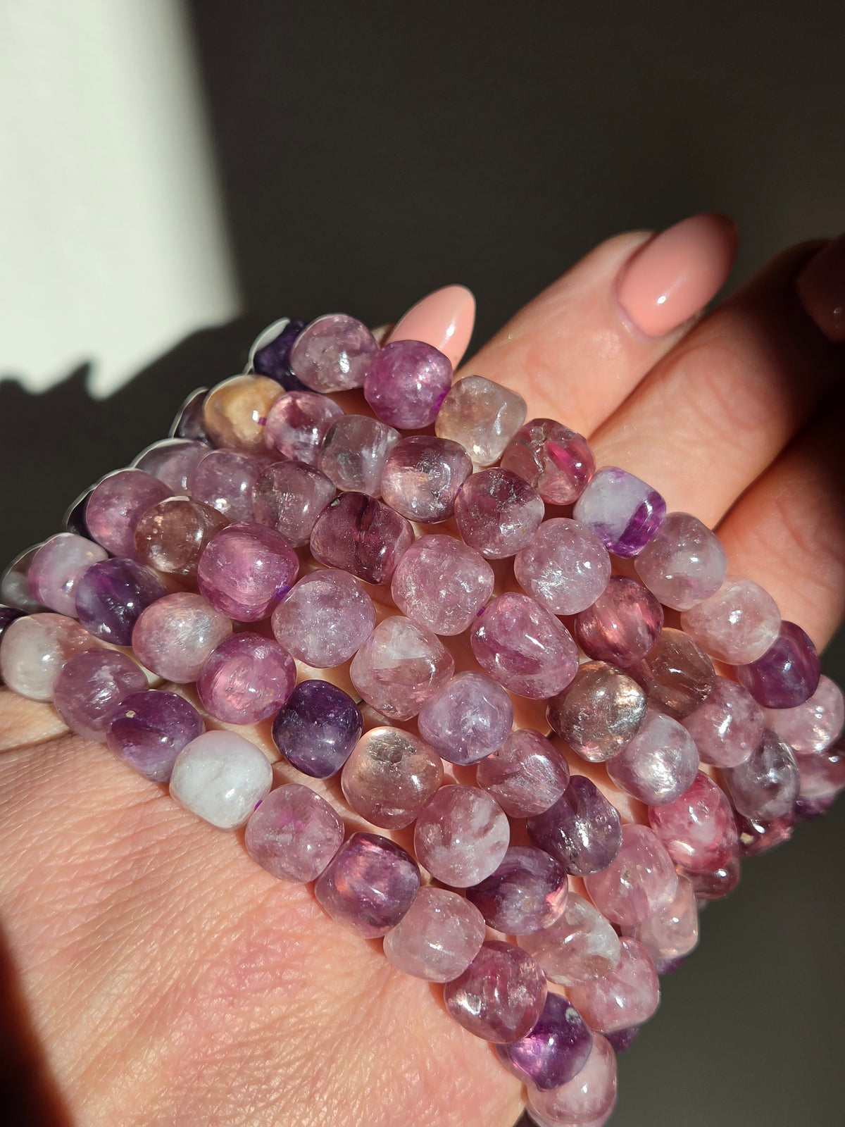 Lepidolite bracelet | cube | freeform