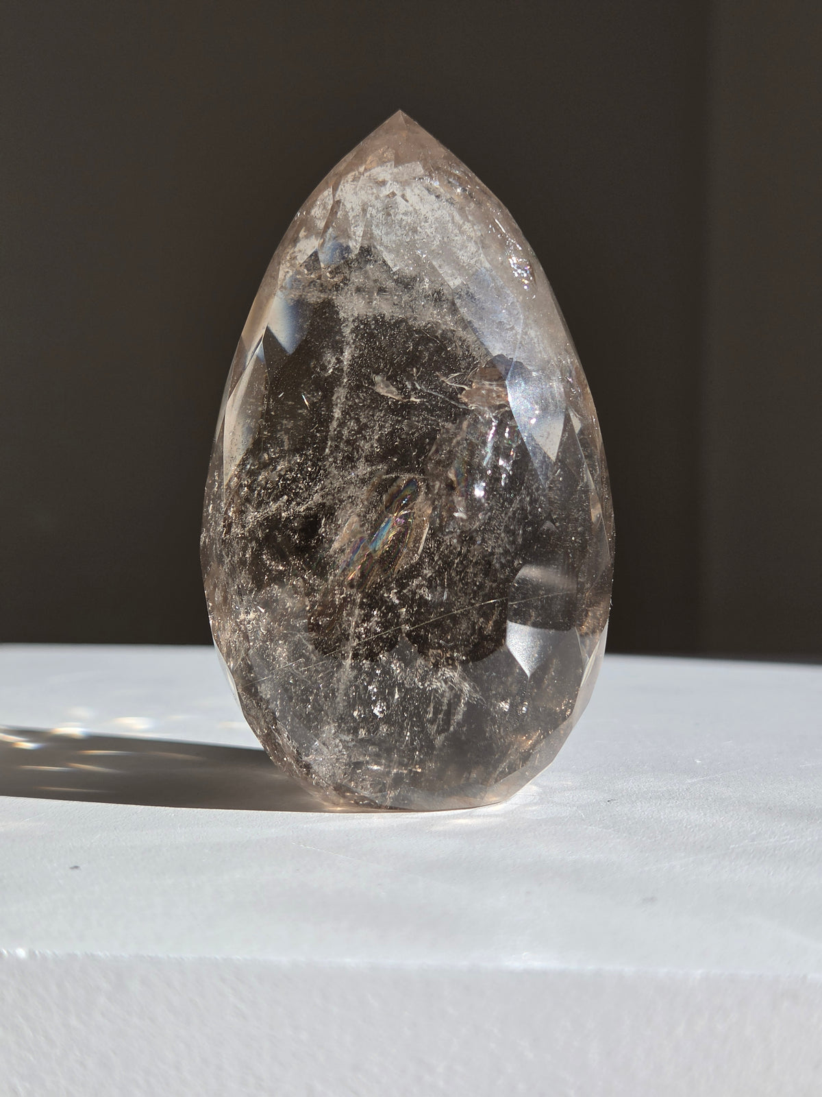 Faceted Smoky Quartz Freeform 007