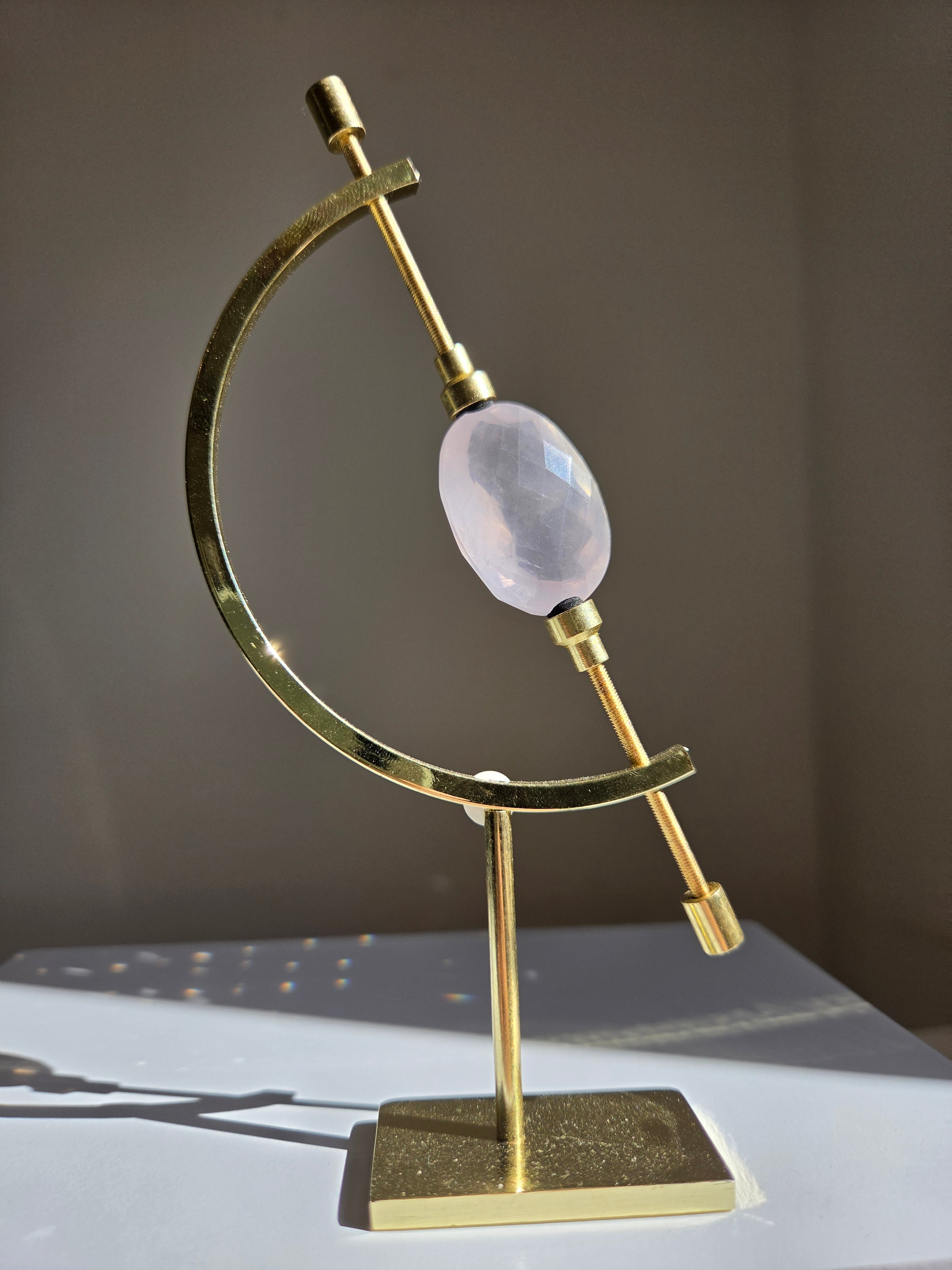Faceted Rose Quartz on Caliper 011