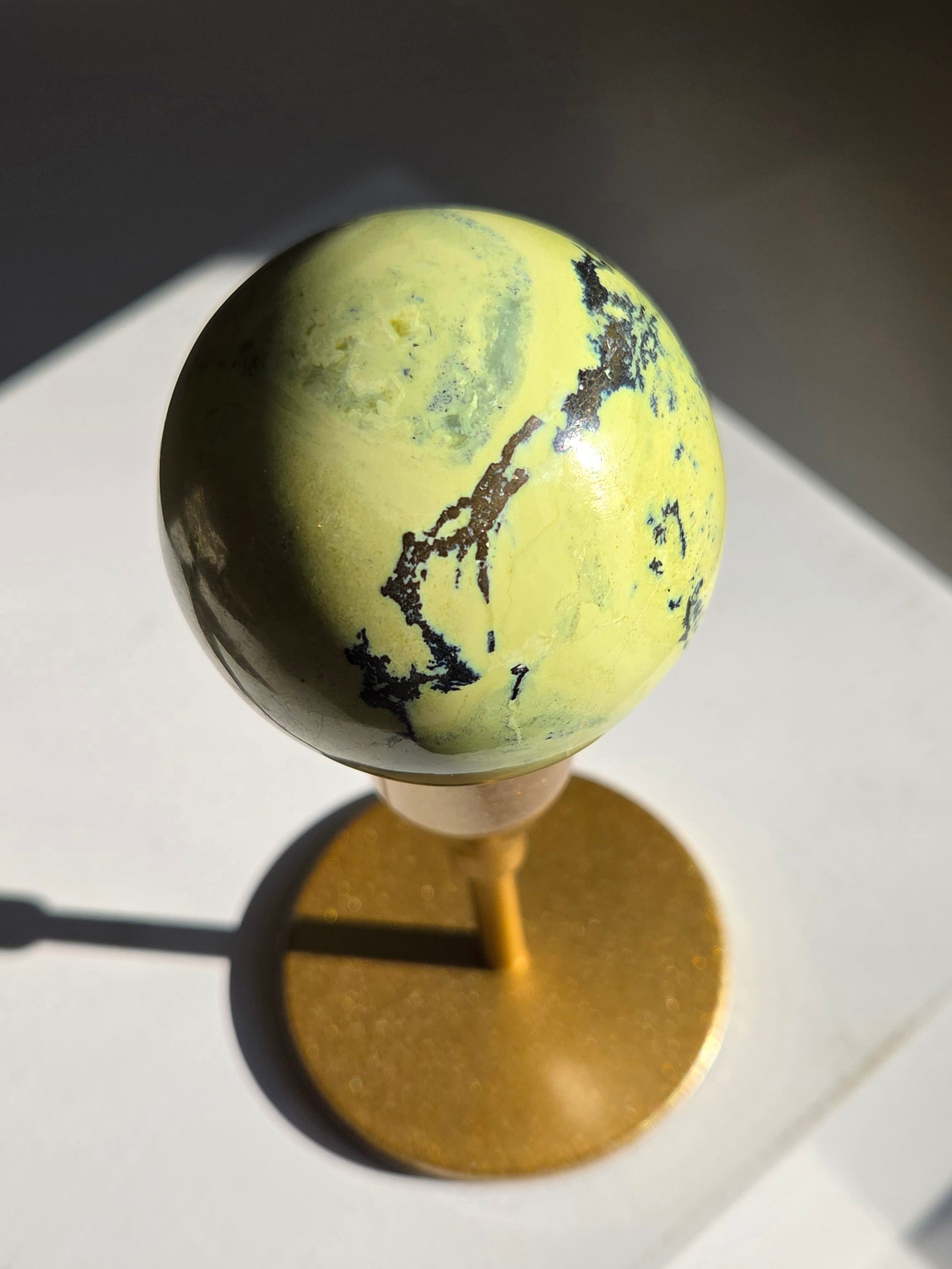 Serpentine x Pyrite Sphere 004