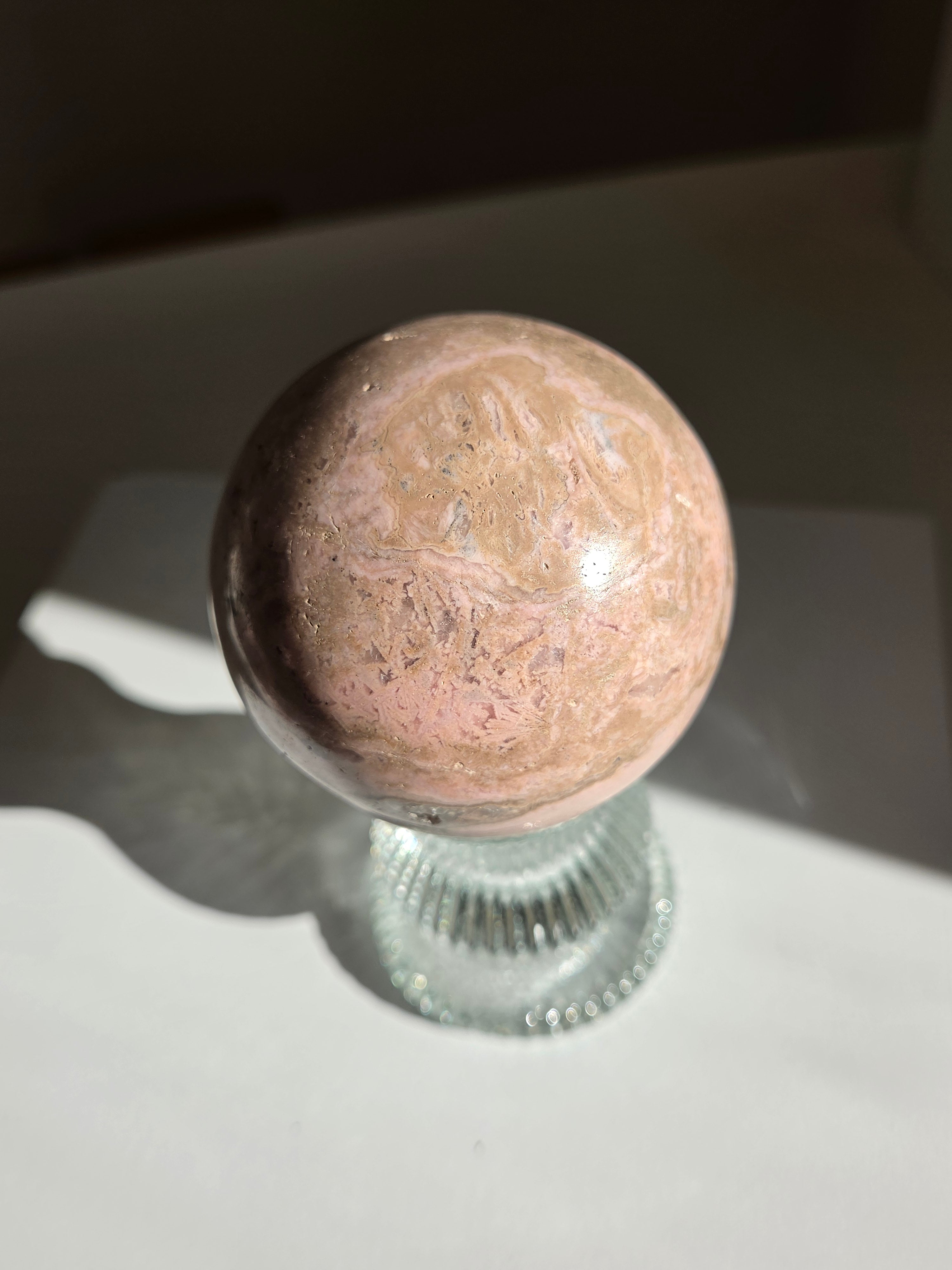 Peach Rhodonite Sphere 003