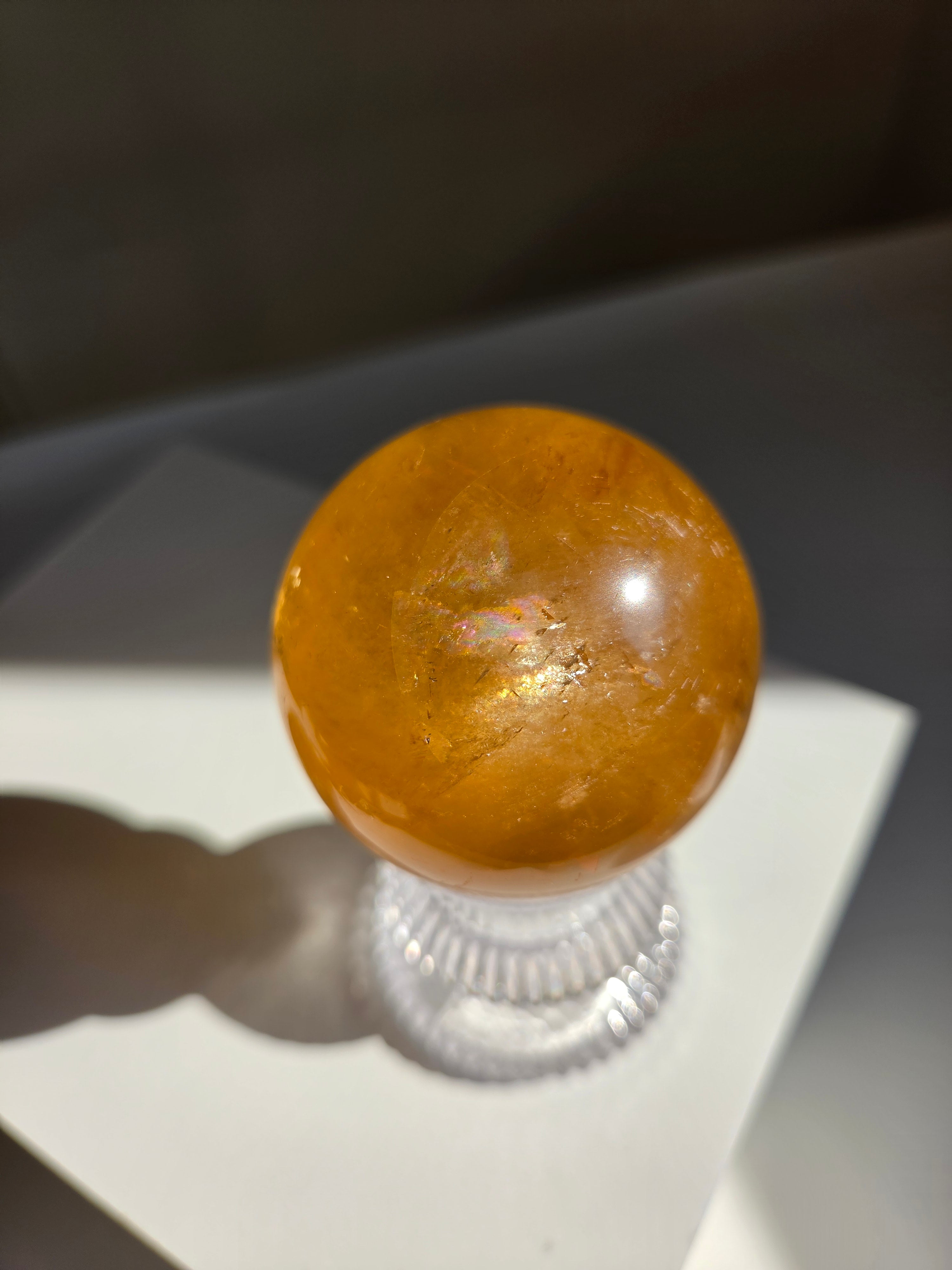 Golden Optical Calcite Sphere 001