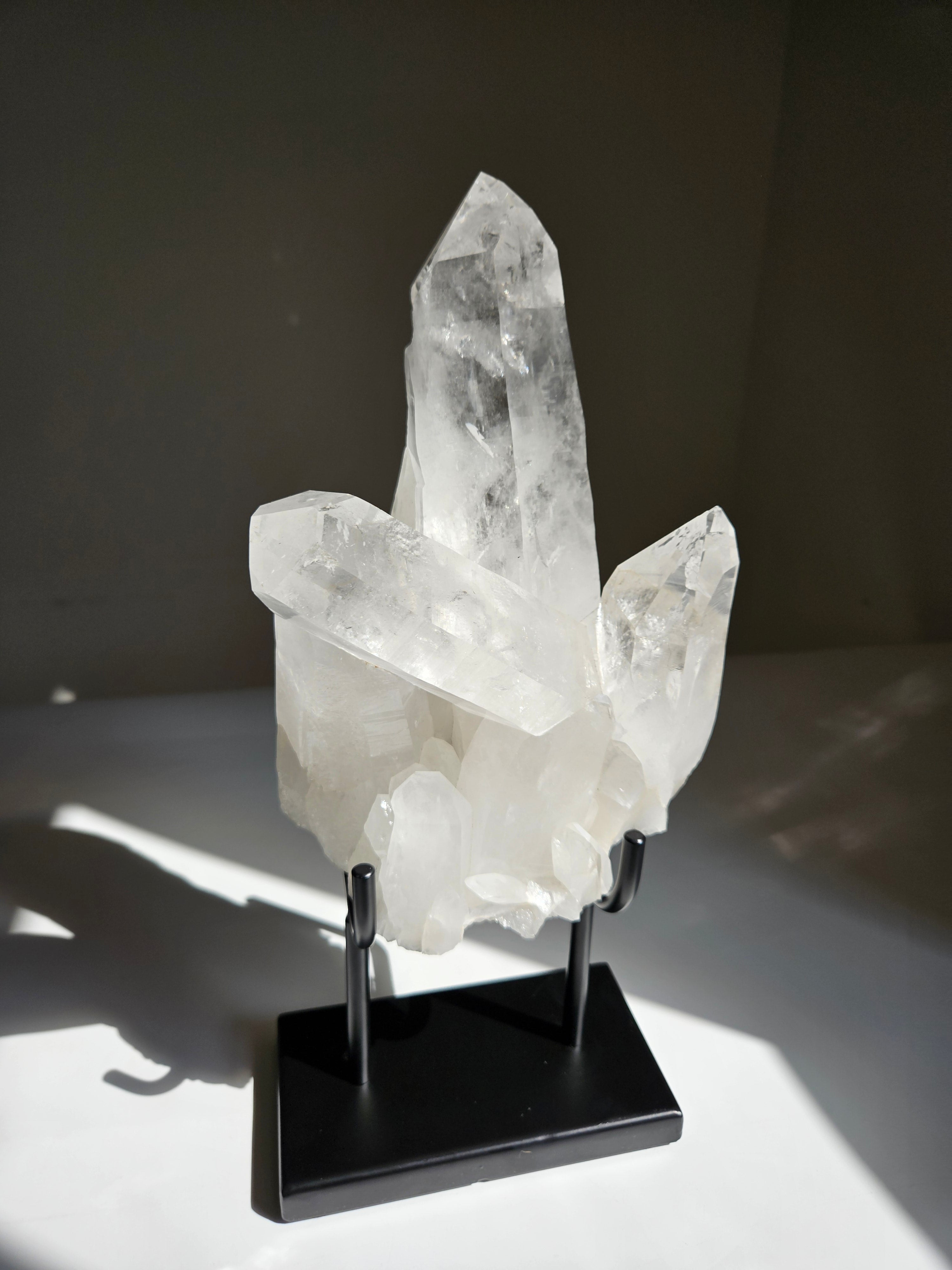 Laser Quartz Cluster on Stand