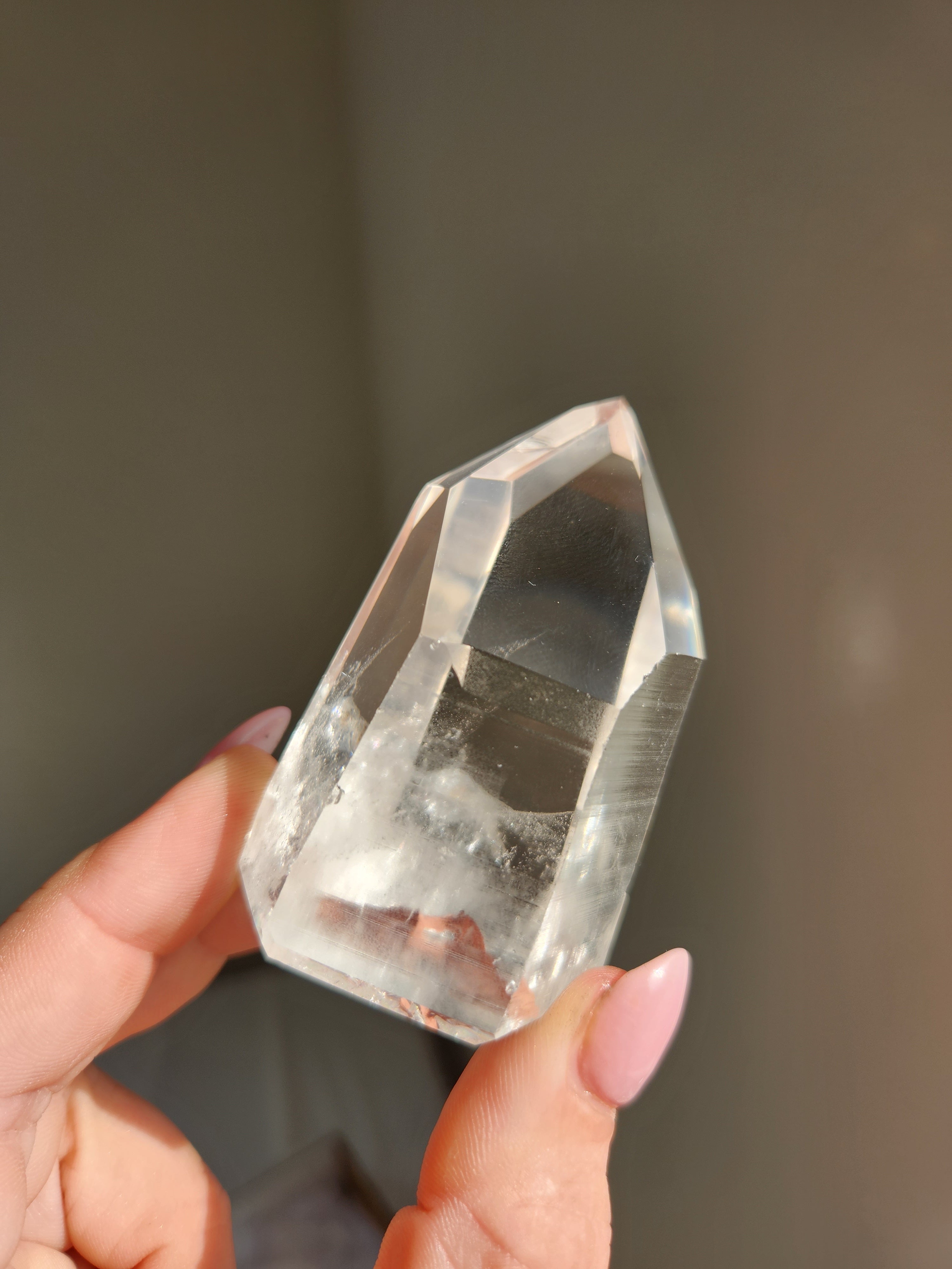 Semi Polished Lemurian Quartz Tower 004