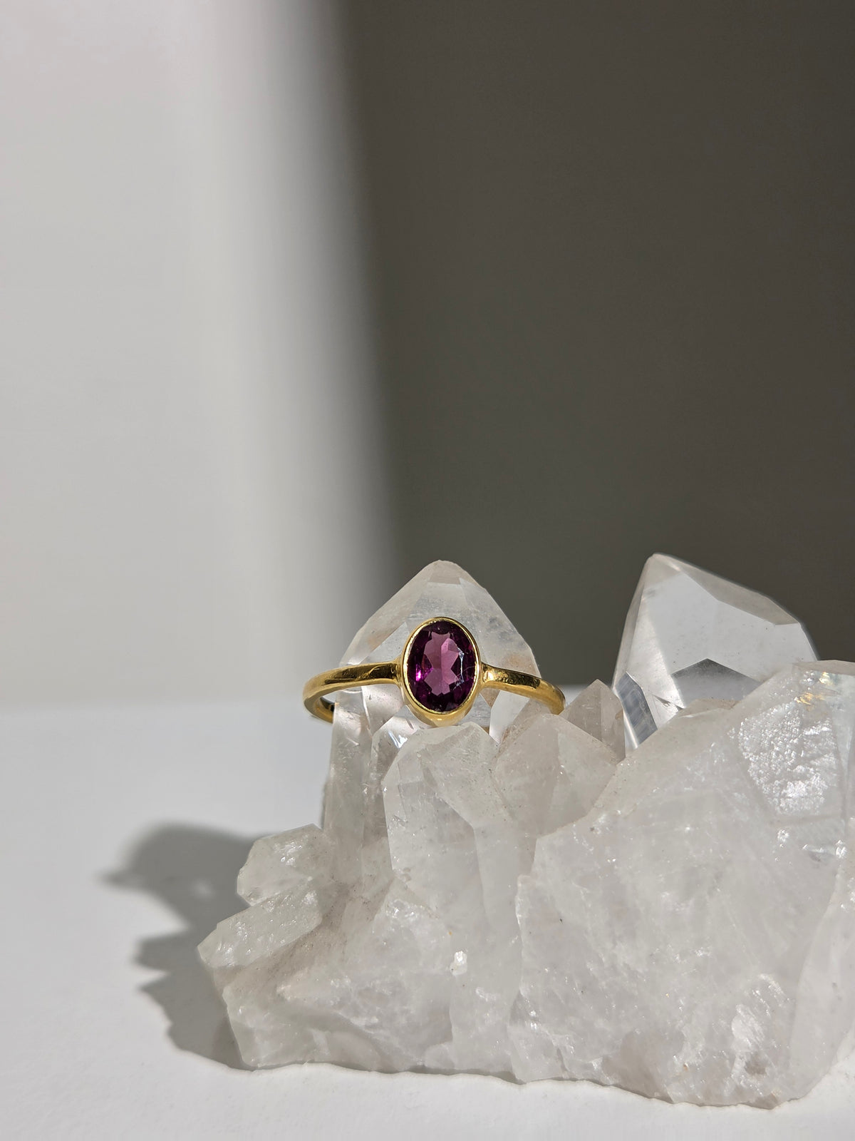 Size 8 | Garnet Ring | gold