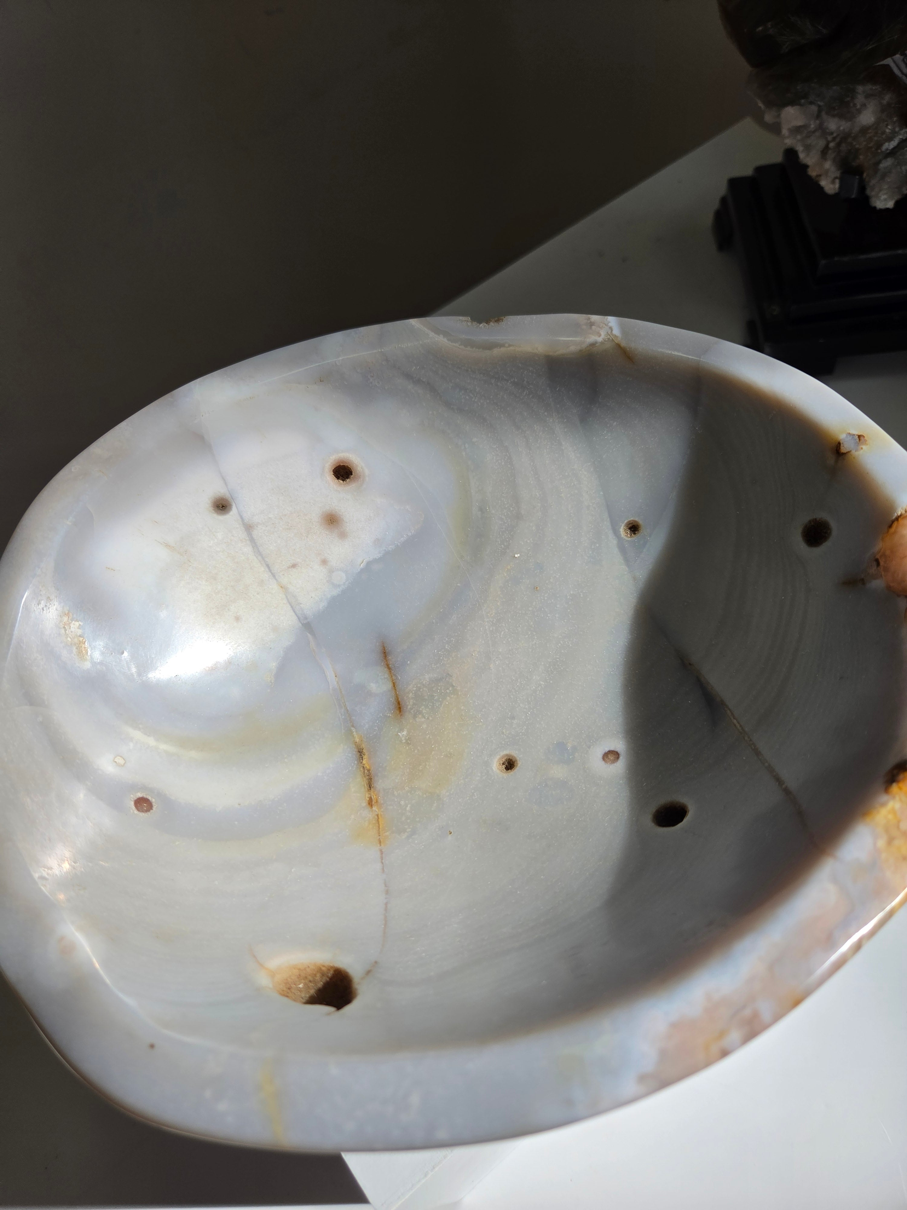 Flower Agate Statement Bowl