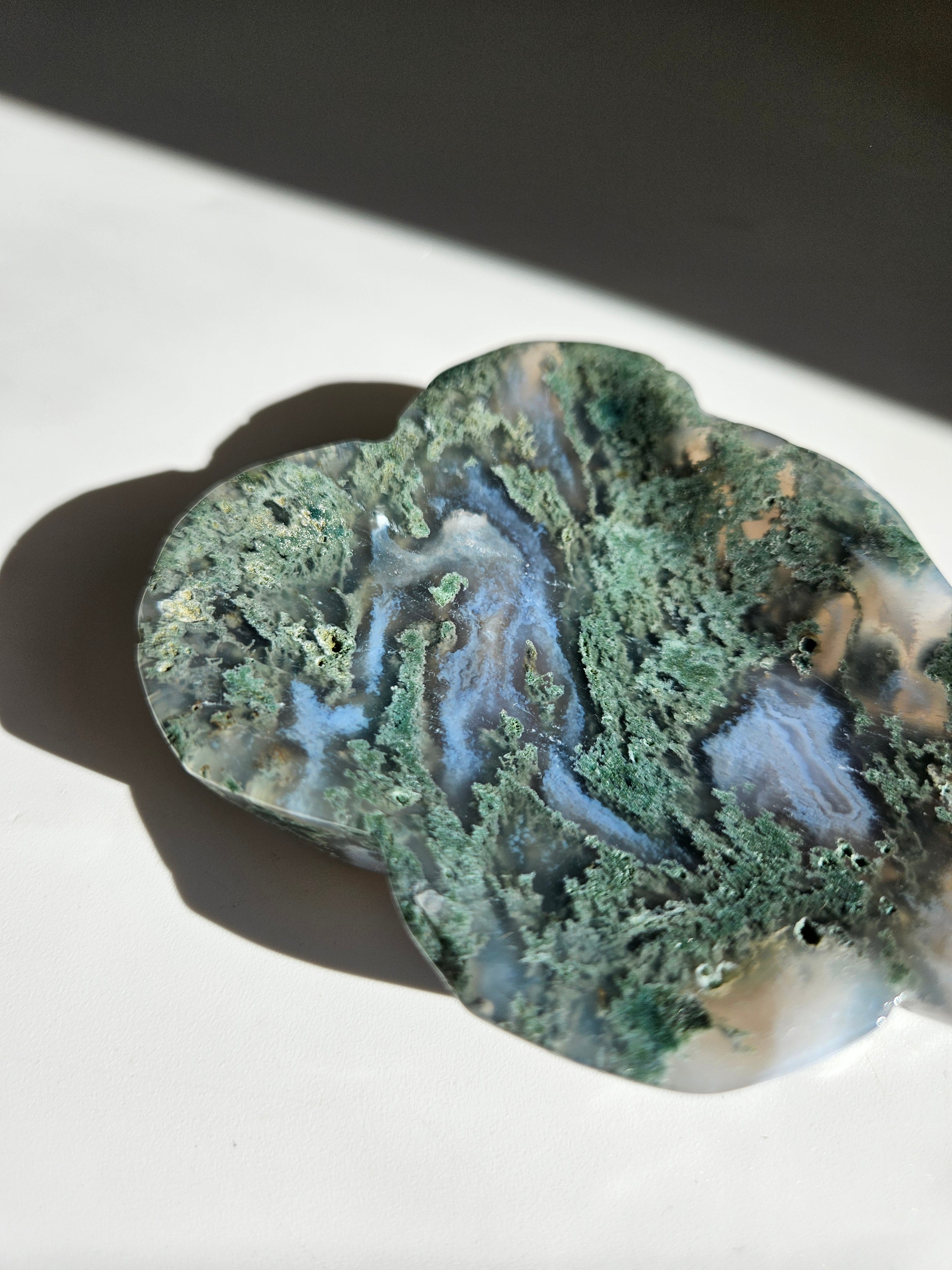 Moss Agate Freeform Bowl 009