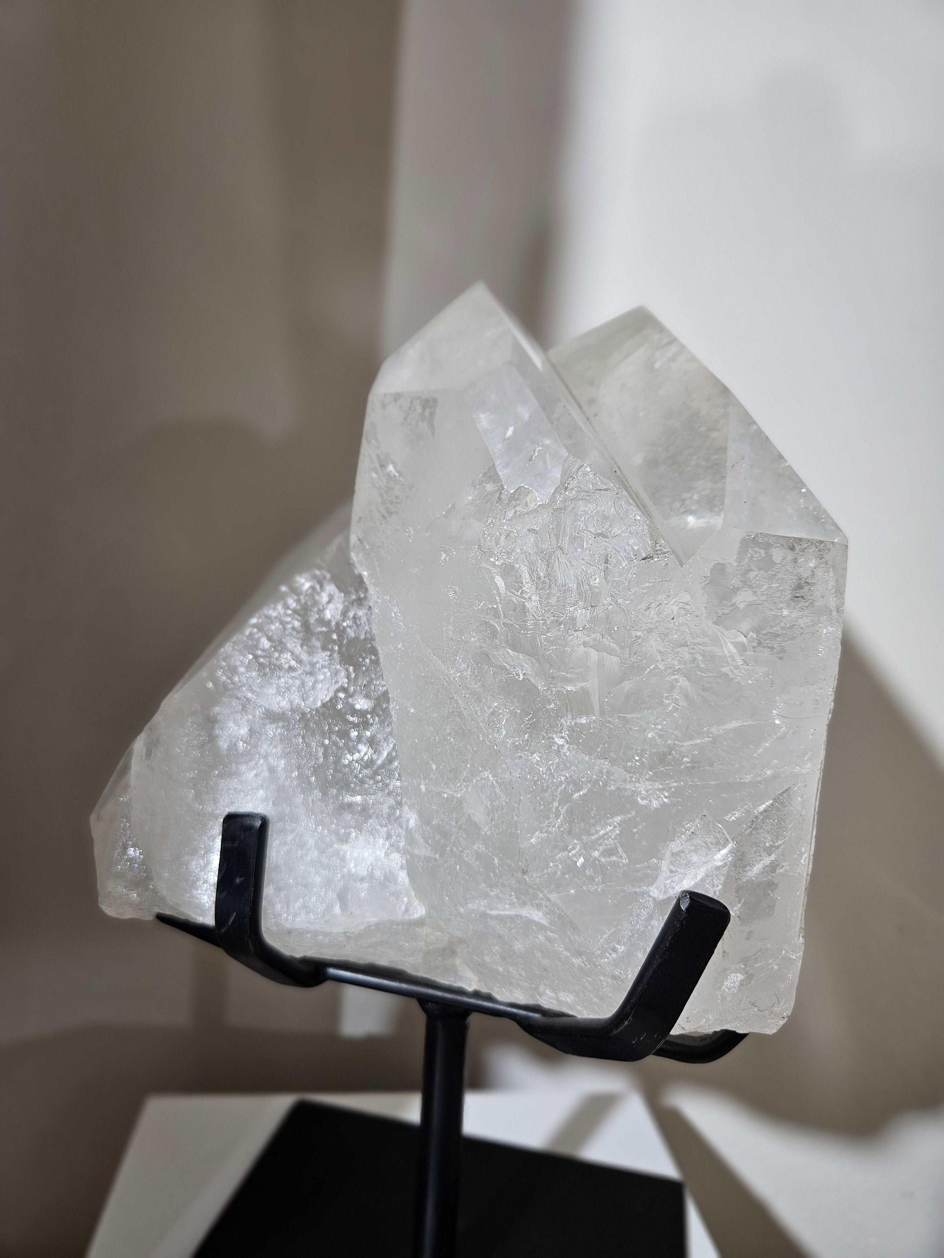 Quartz Twin Statement on Stand