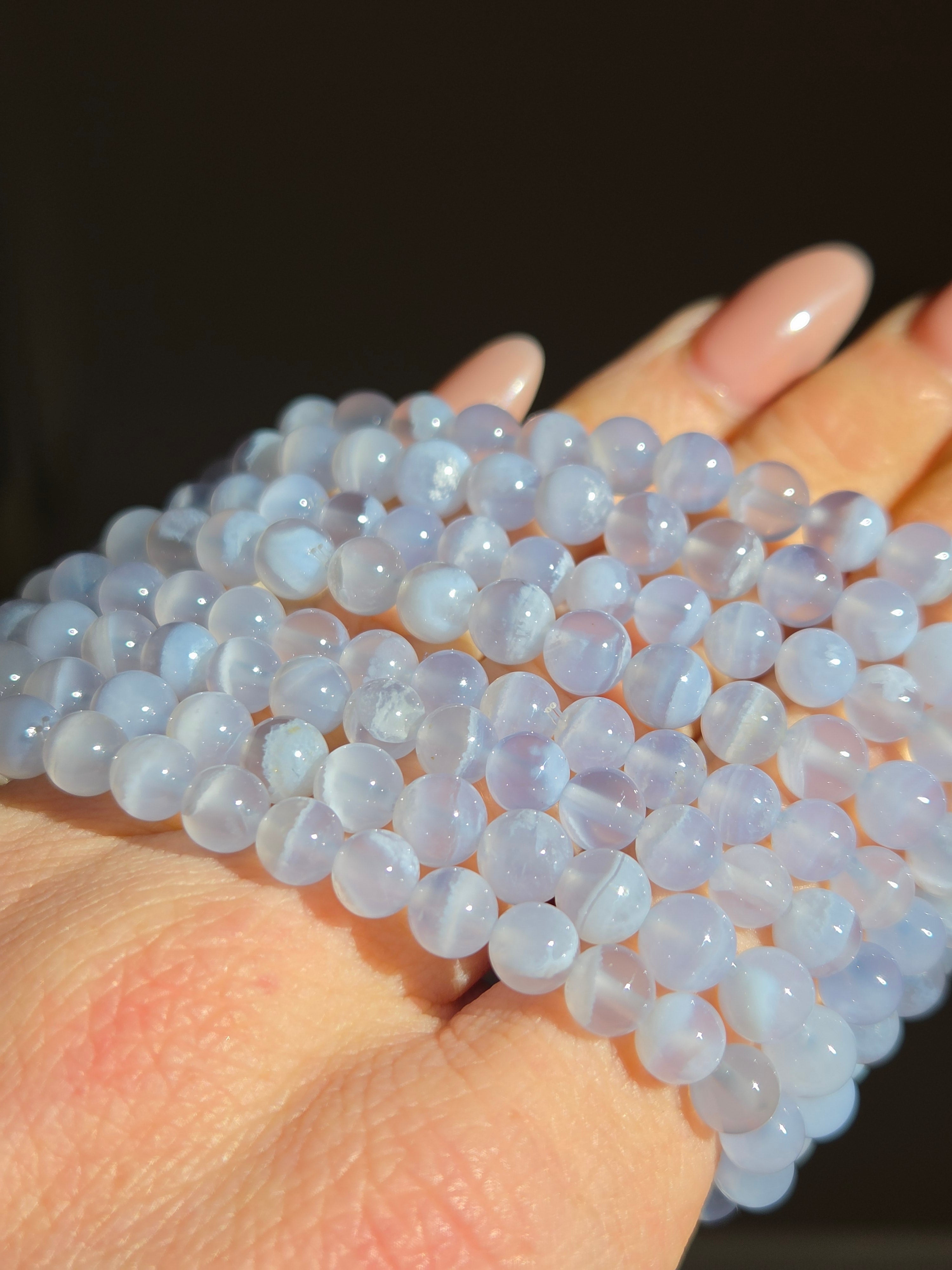 Blue Lace Agate bracelet | 6.5mm