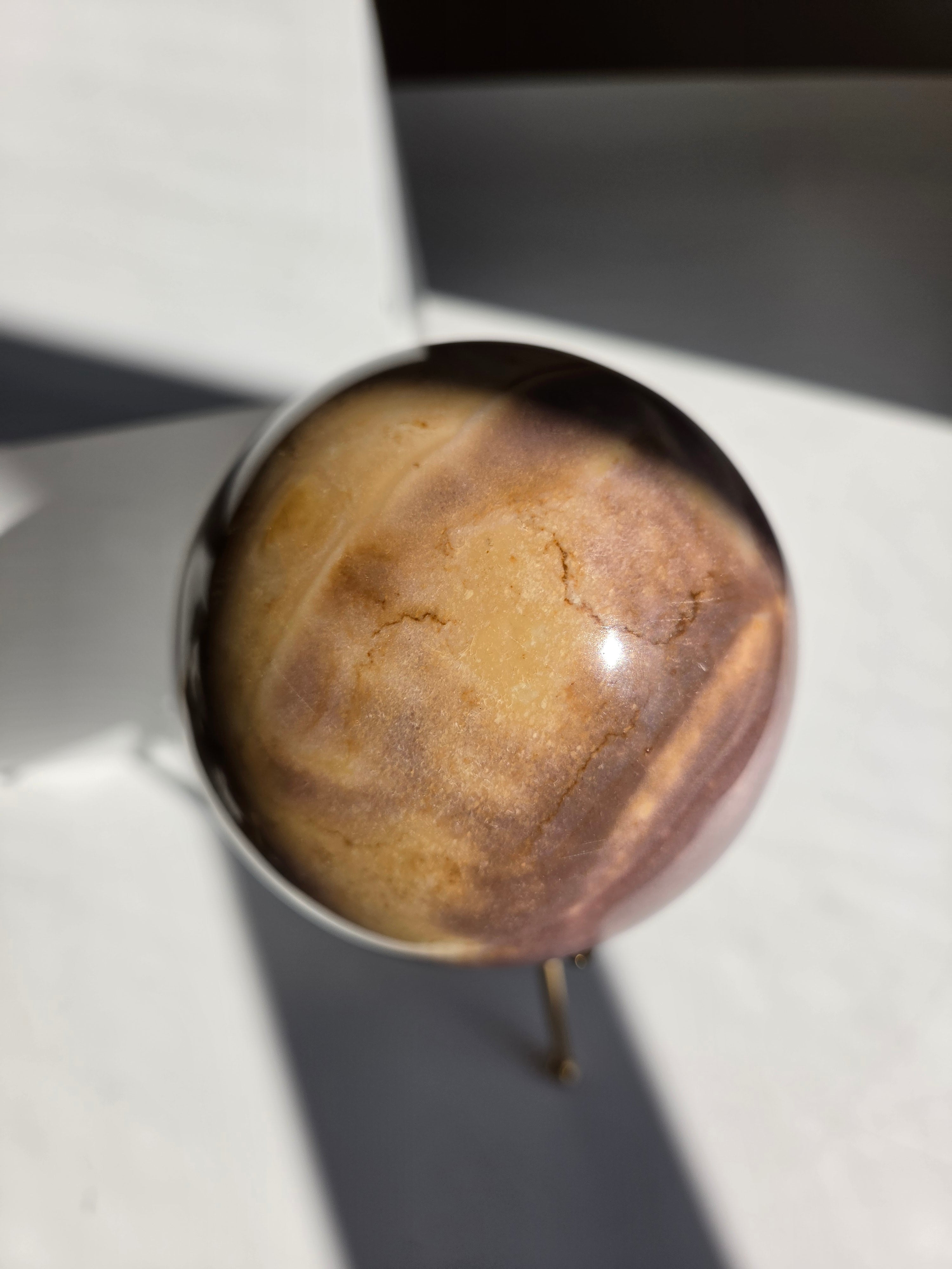 Polychrome Jasper Sphere on stand 001