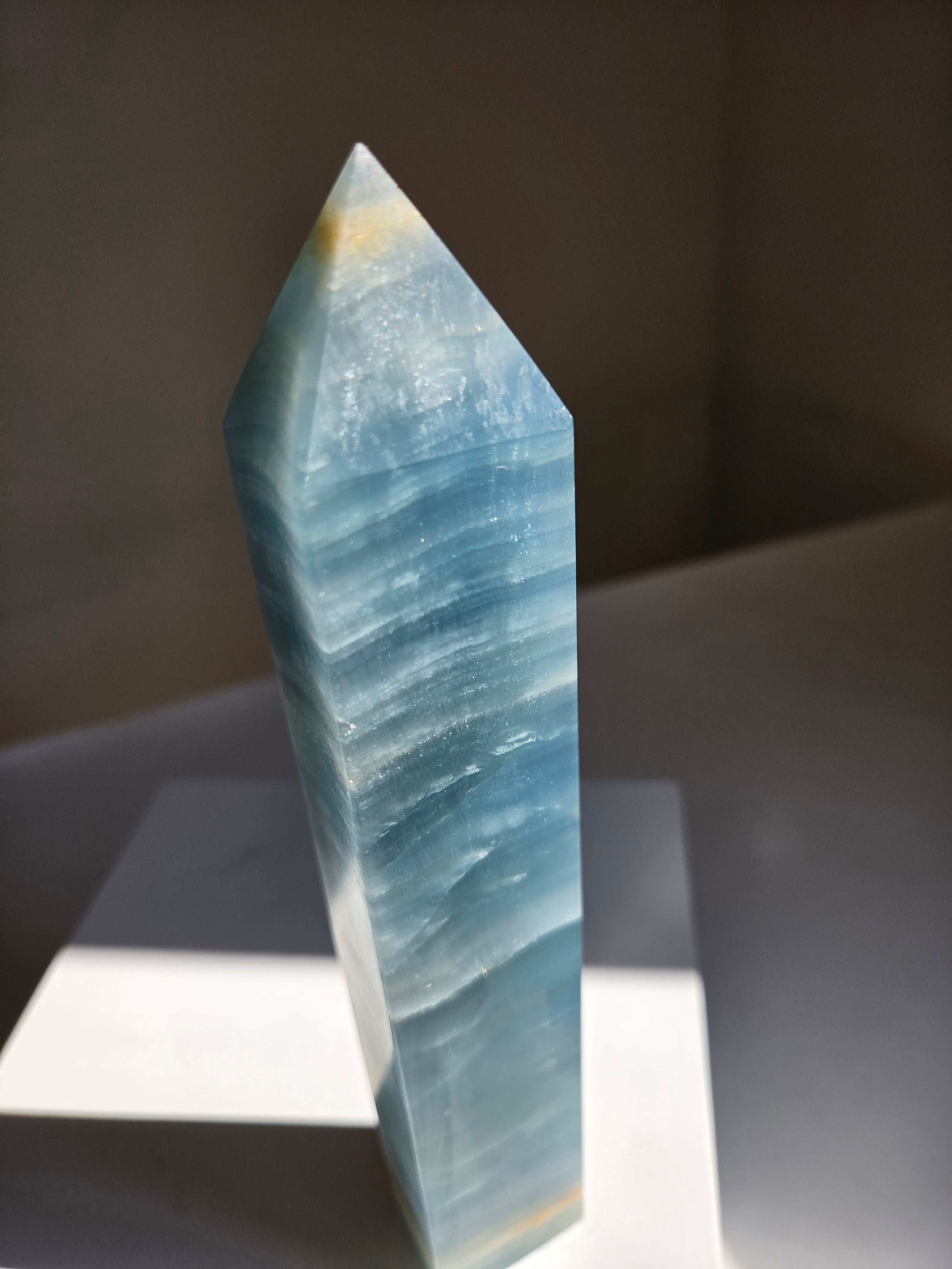 Blue Calcite Tower 004