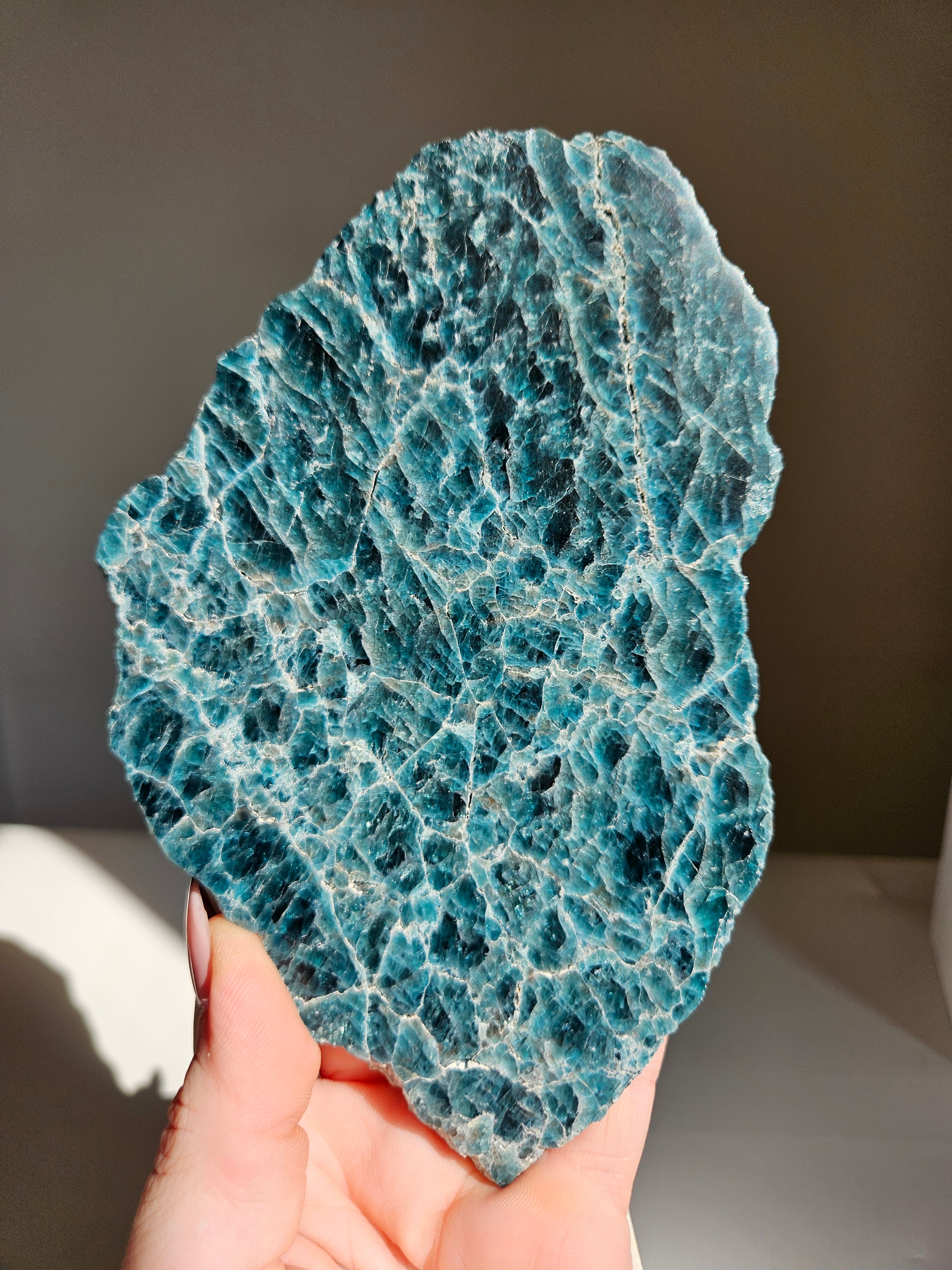 Blue Apatite Slab 002