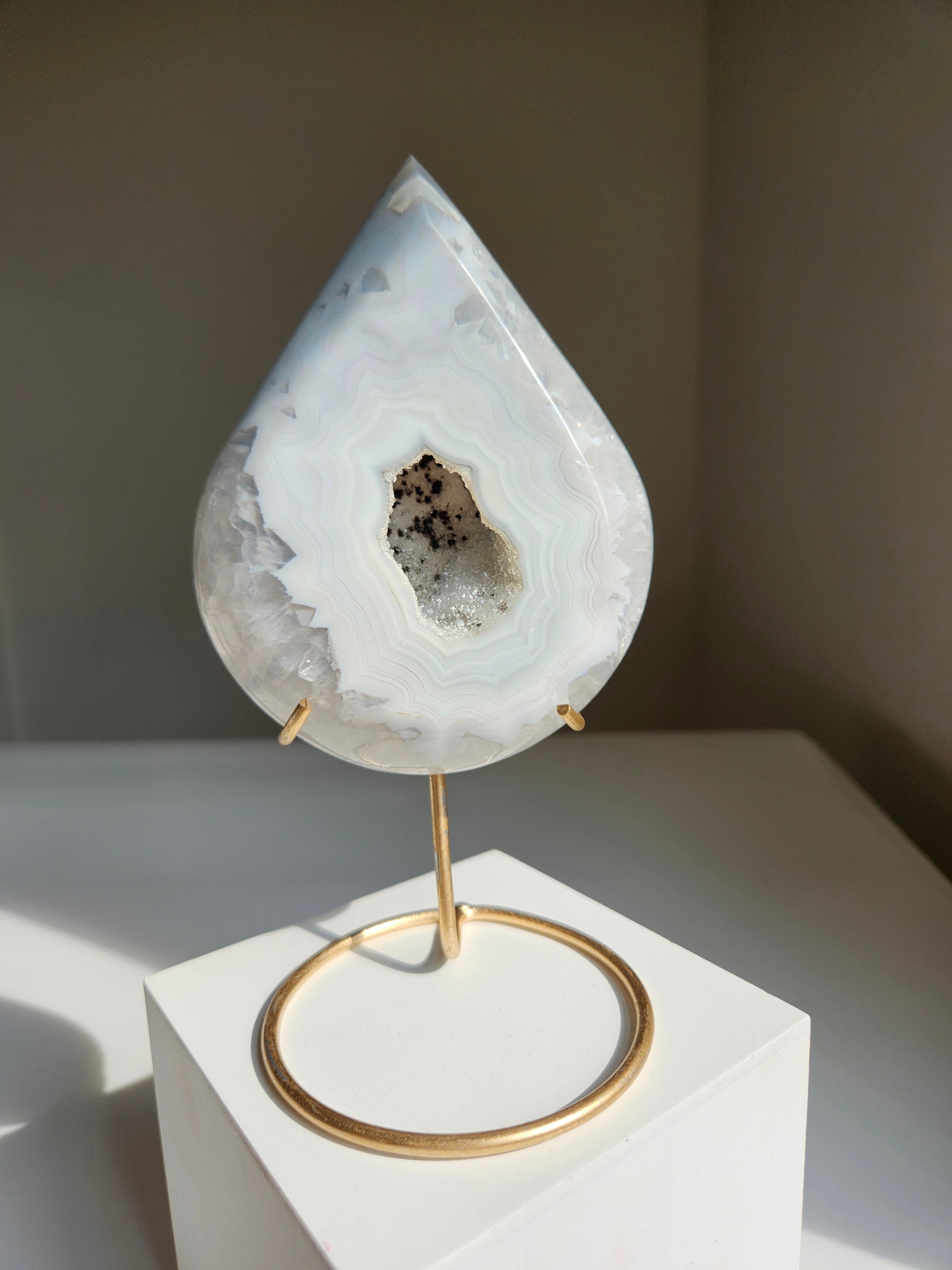 Druzy Agate Teardrop 009