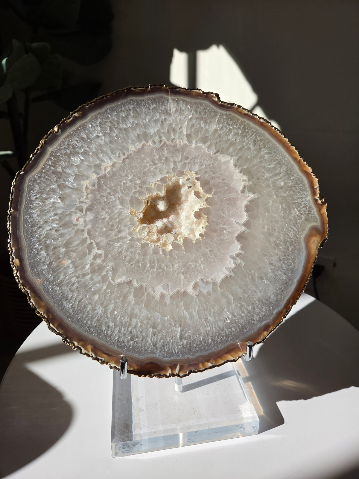 XL Agate Slab 002 | gold trim
