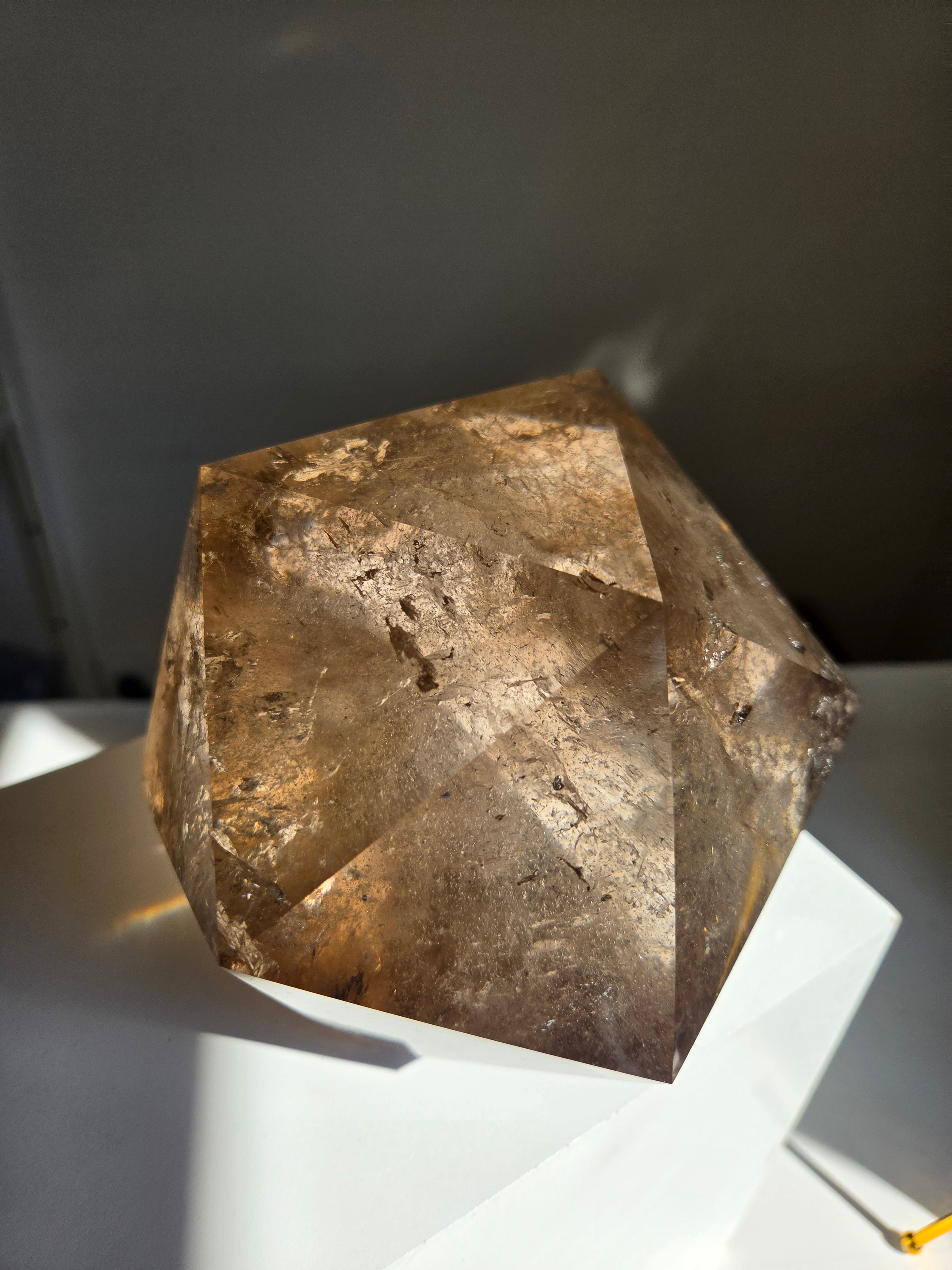 Smoky Quartz Statement Icosahedron