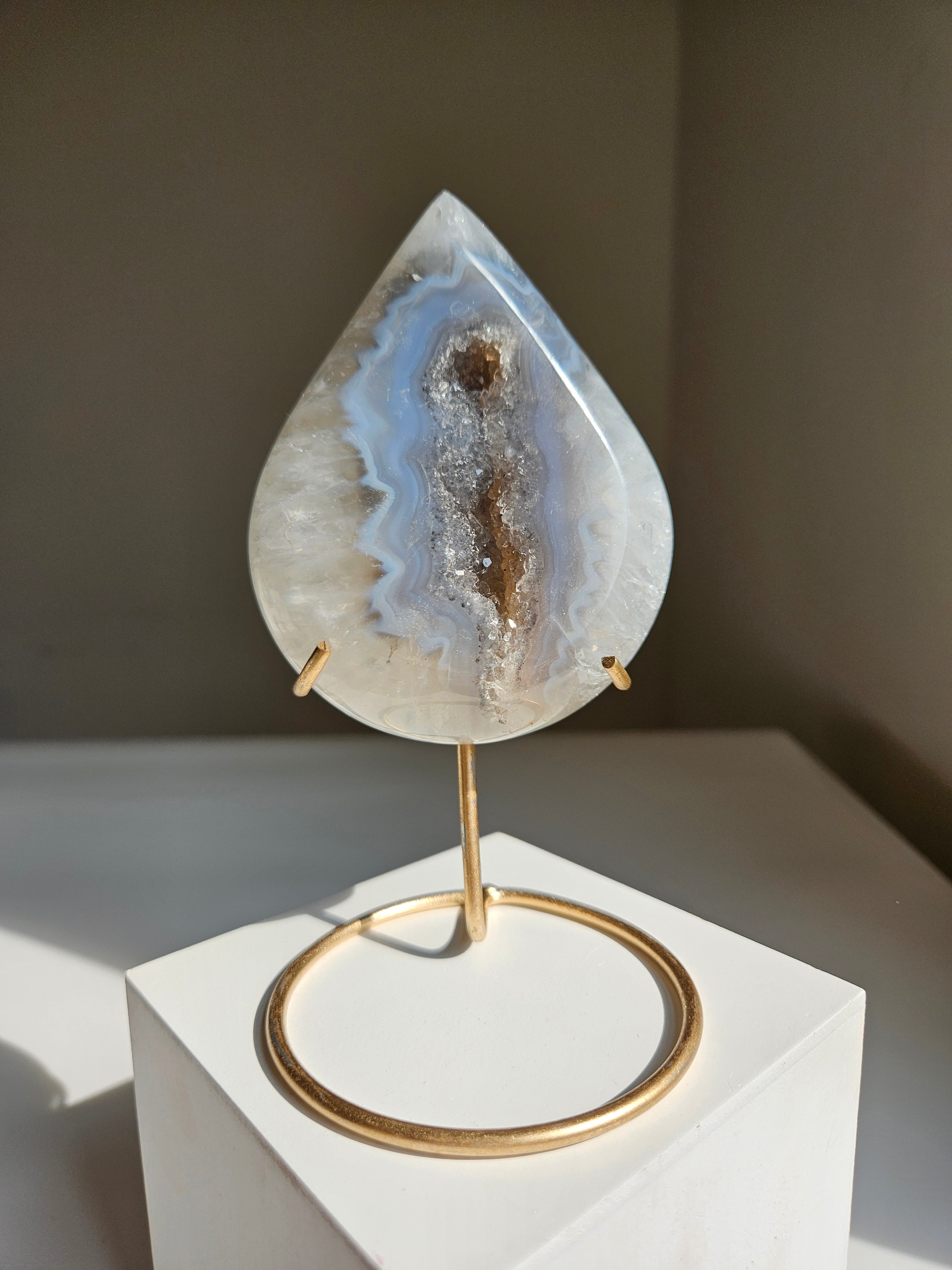 Druzy Agate Teardrop 005