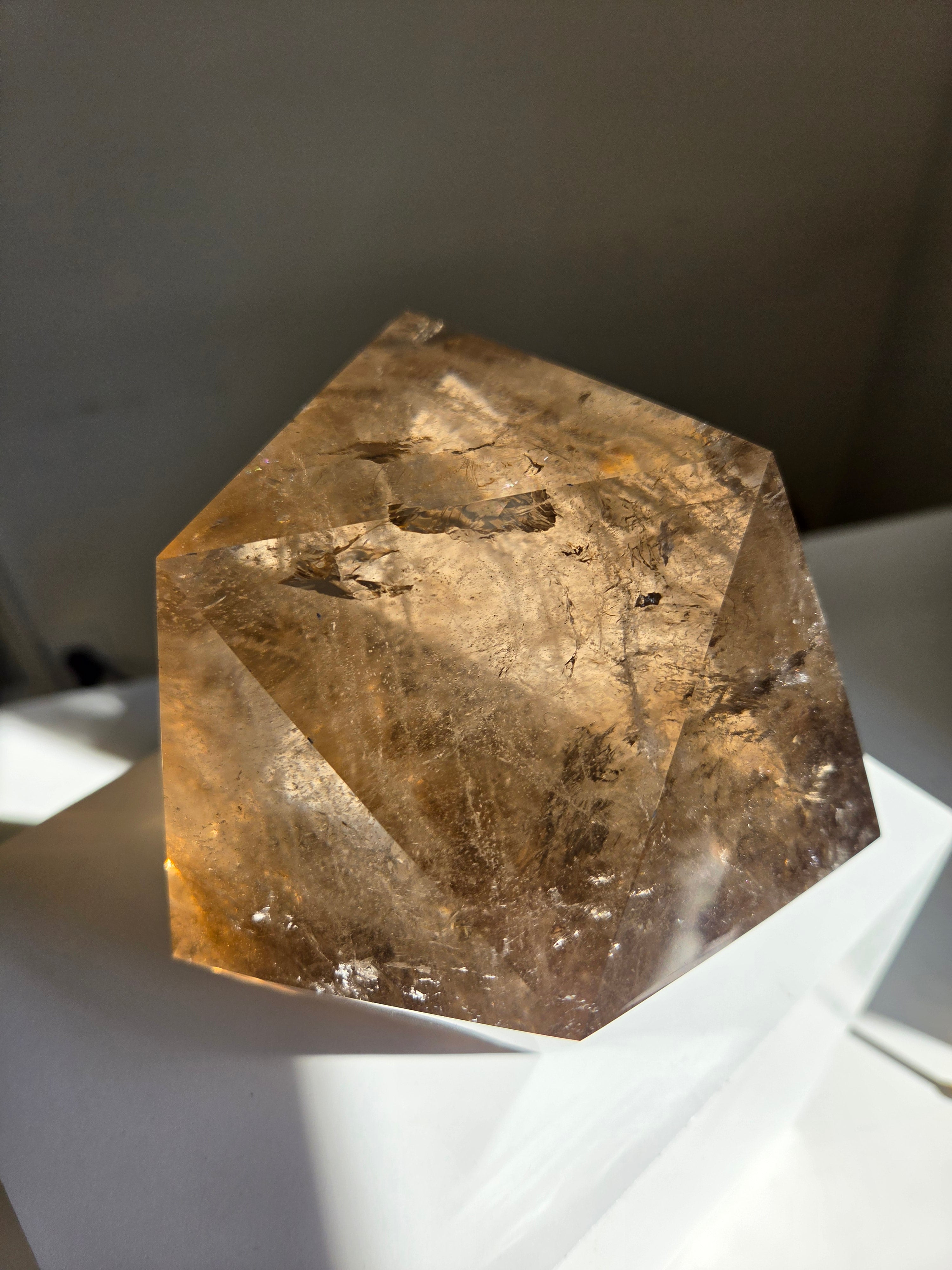 Smoky Quartz Statement Icosahedron