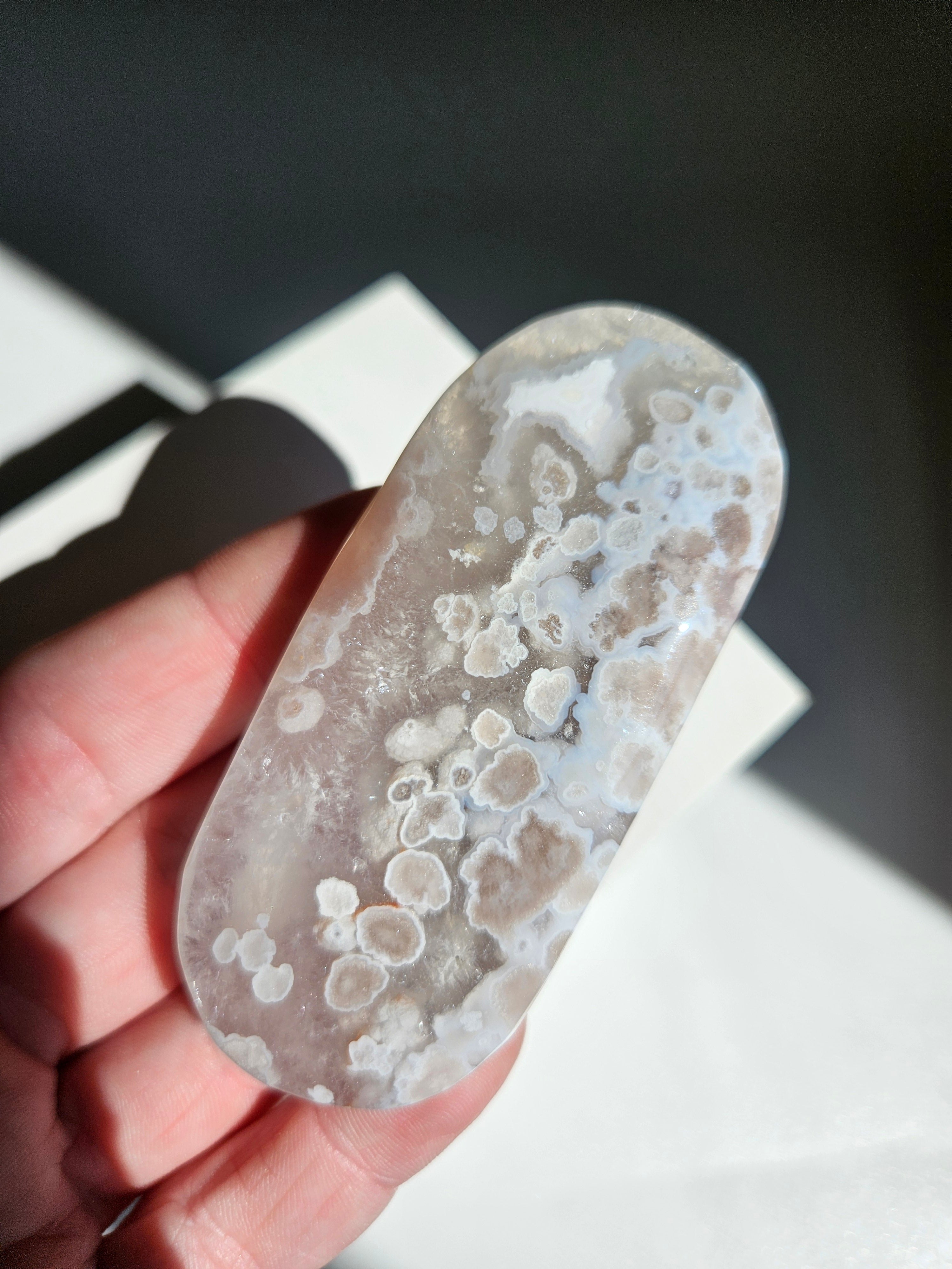 Flower Agate Palmstone 001