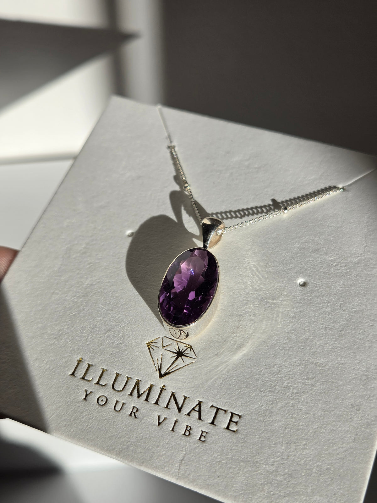 Amethyst Oval Necklace 001