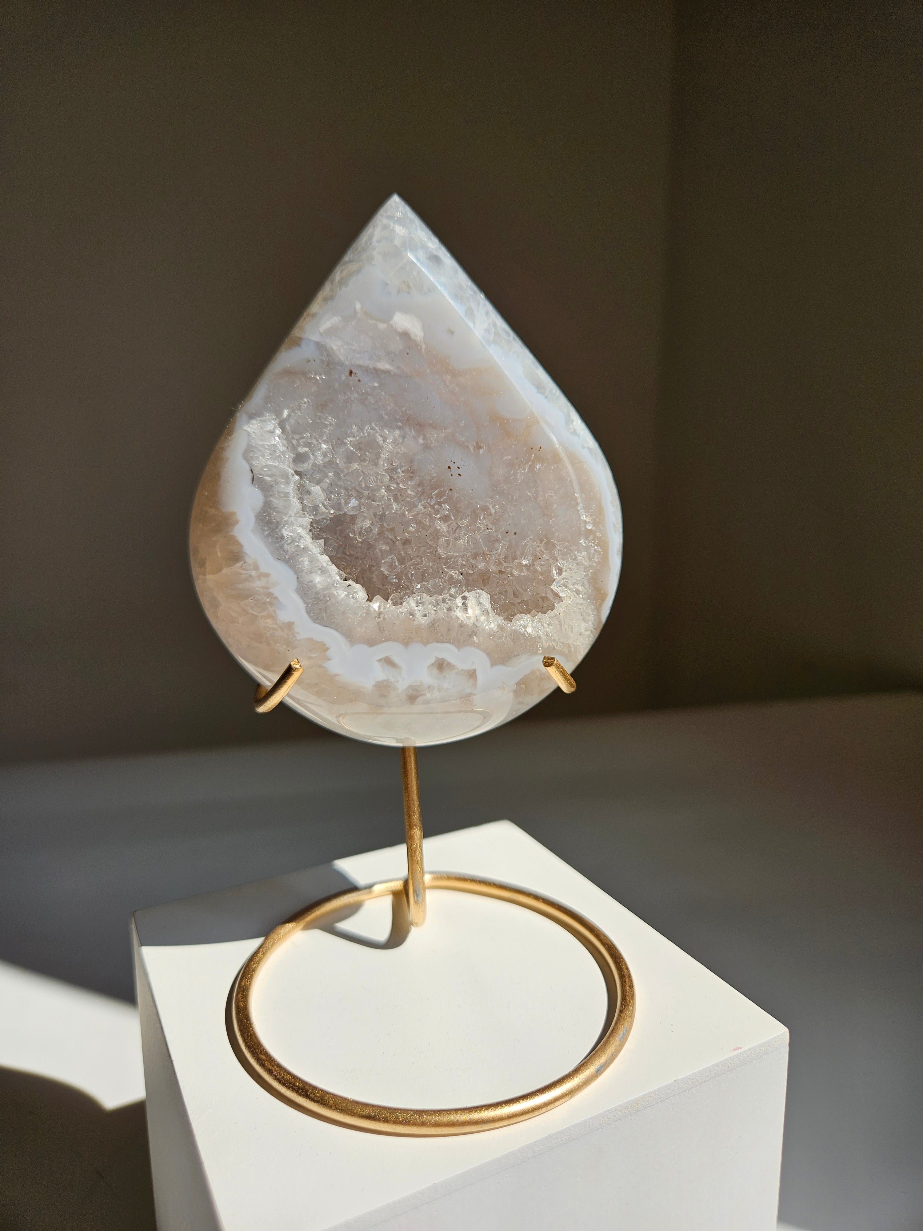 Druzy Agate Teardrop 012