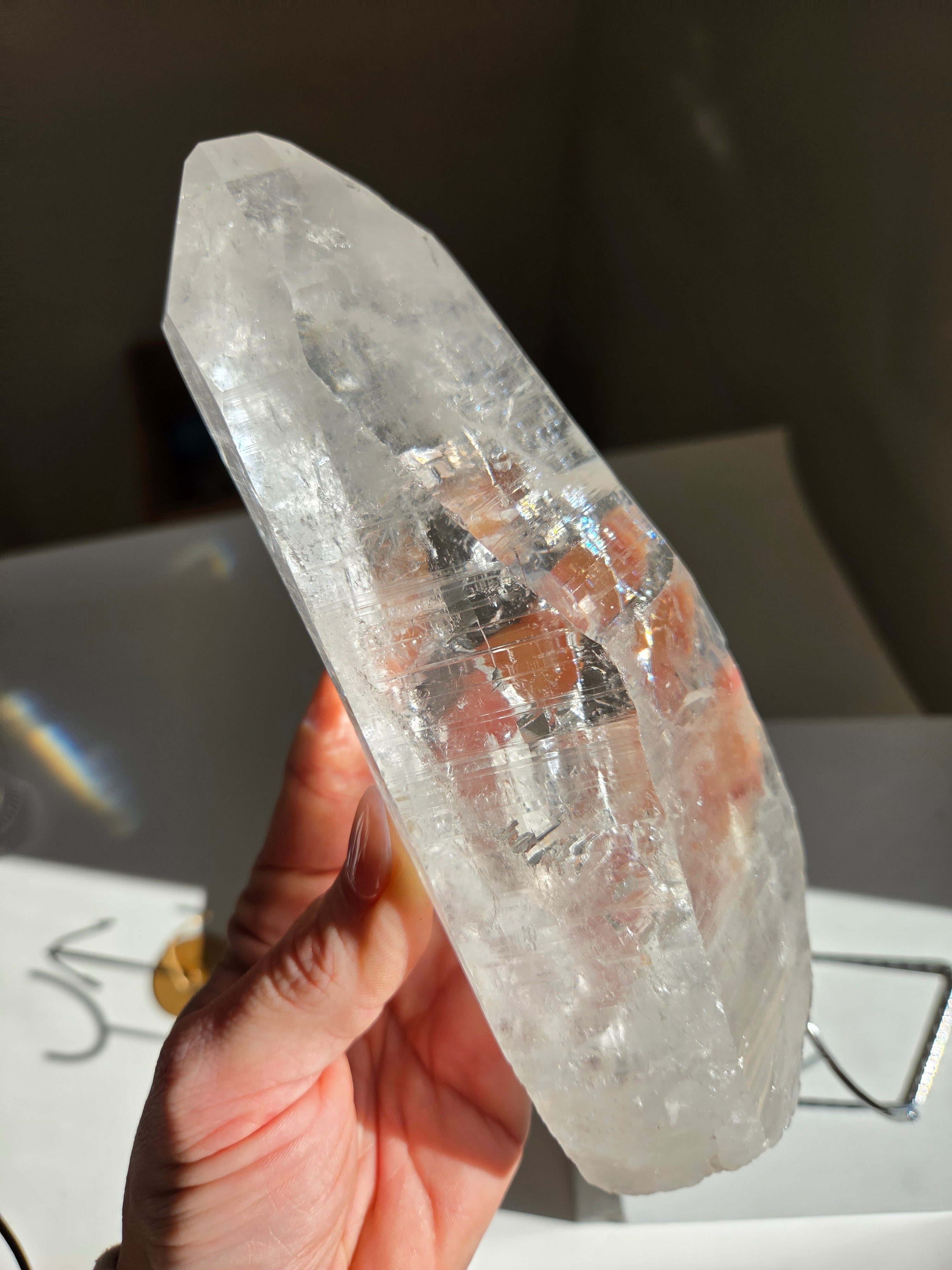 Semipolished Lemurian Quartz Wand