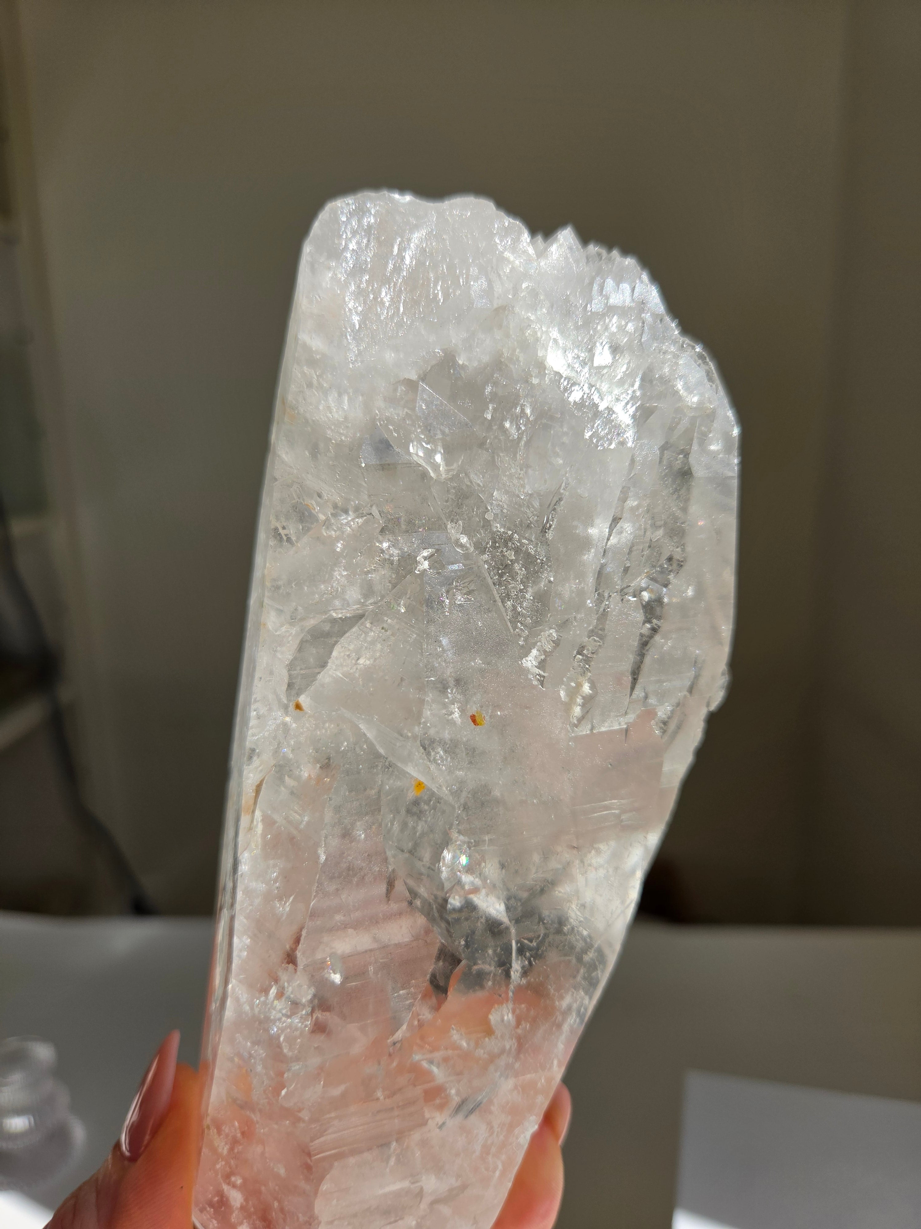 Semipolished Lemurian Quartz Wand