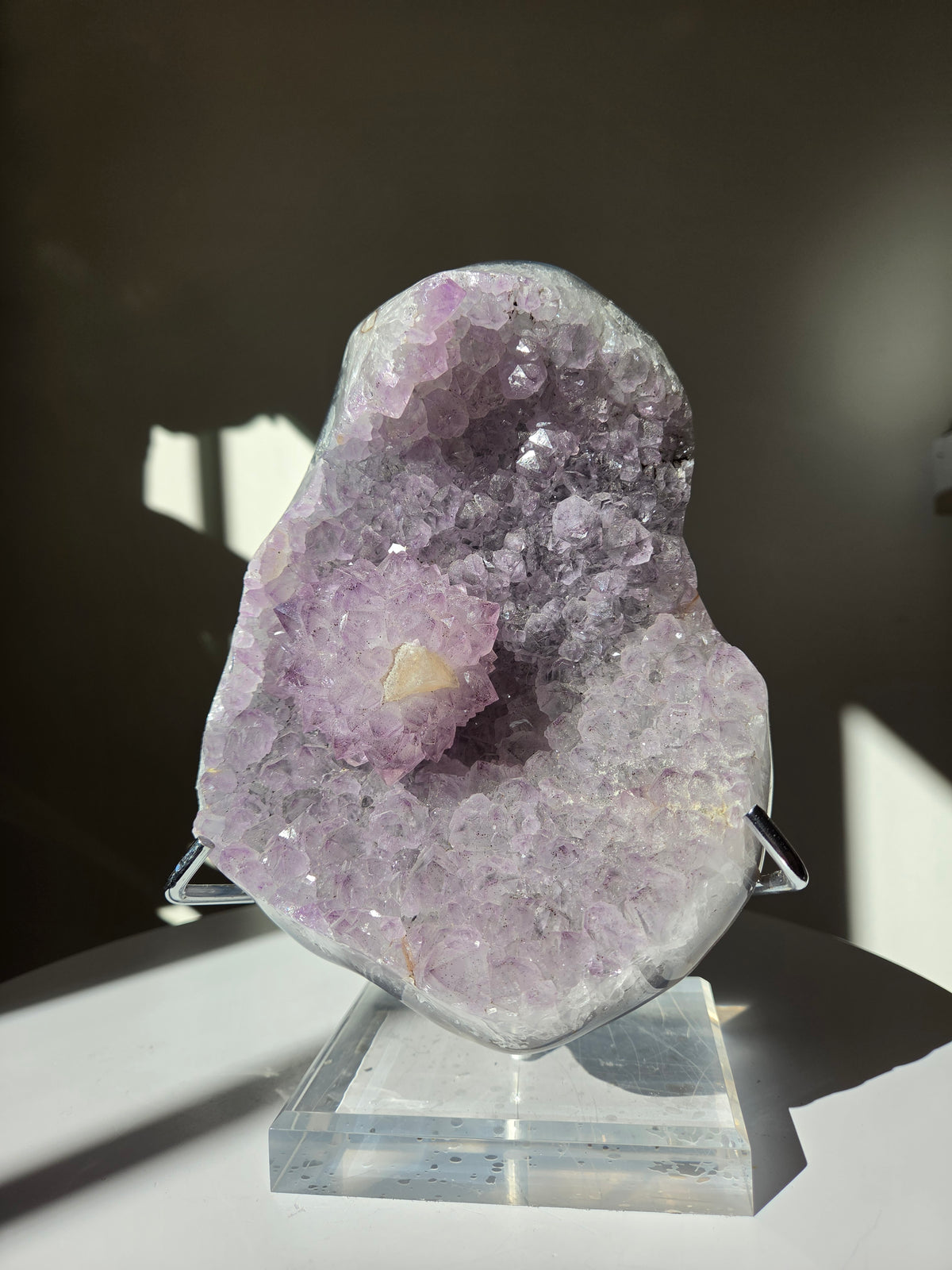 Amethyst Cluster Statement on Stand