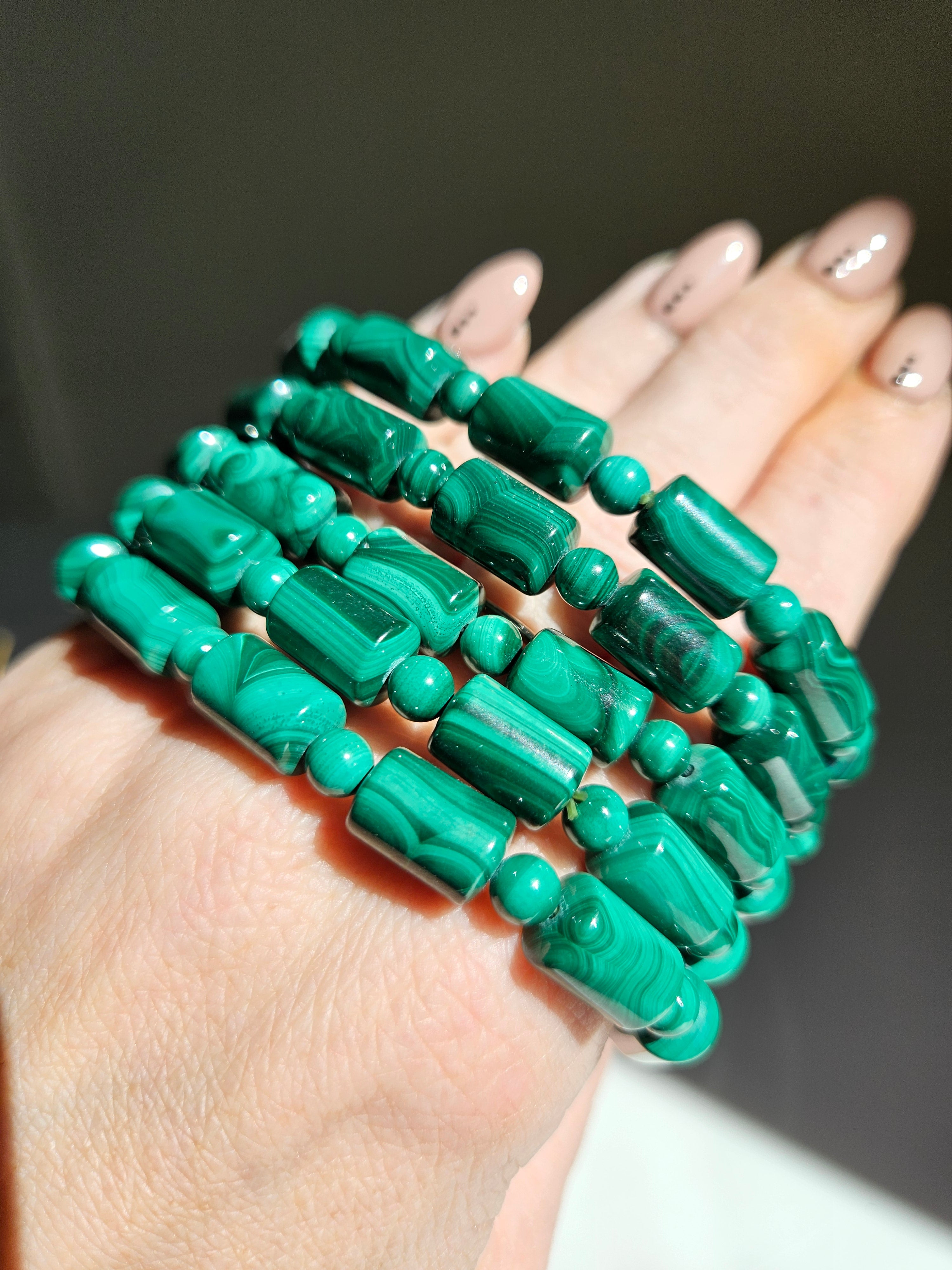 Malachite Freeform Bracelet | 8mm