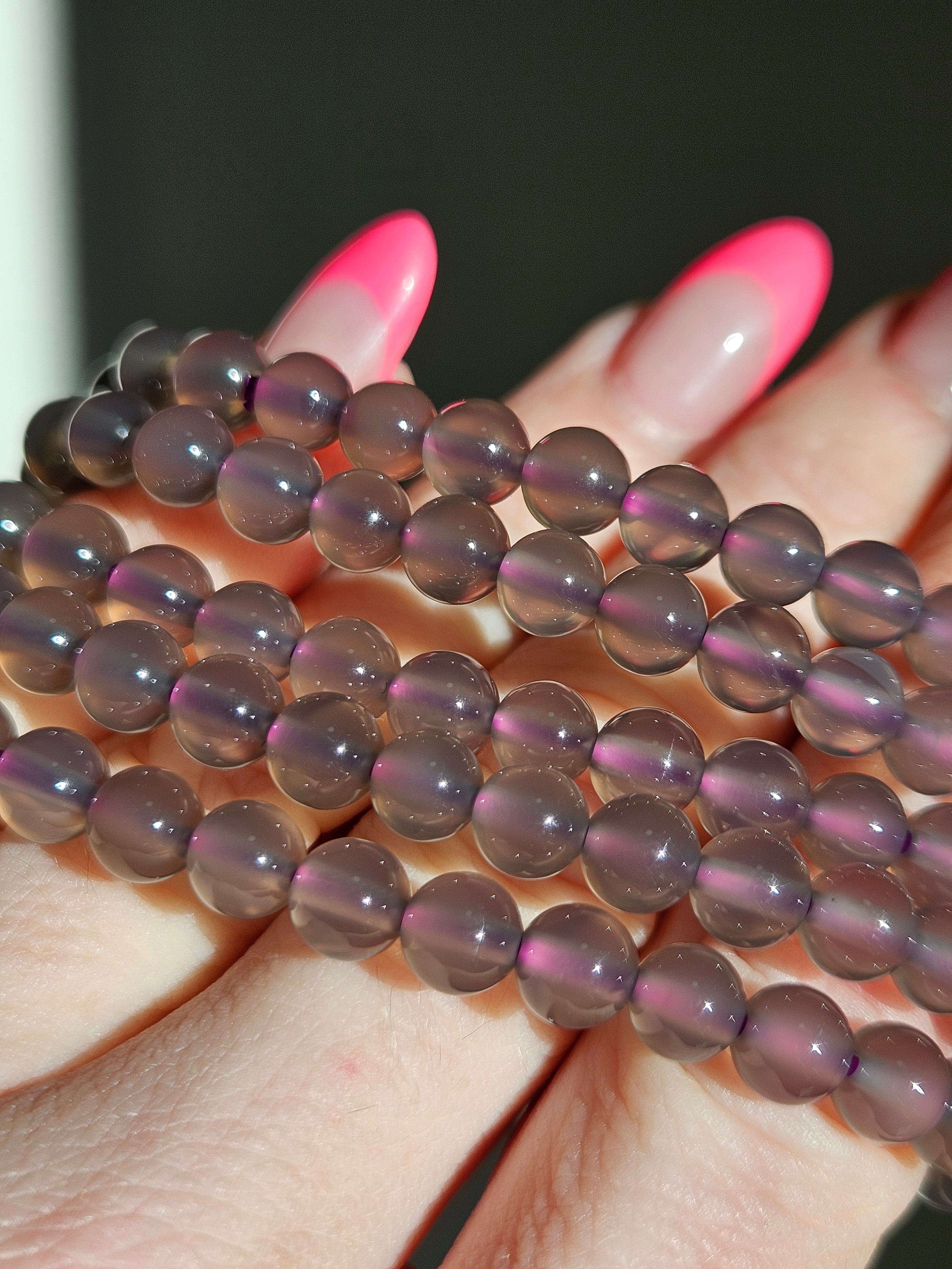Purple Chalcedony bracelet | 6mm