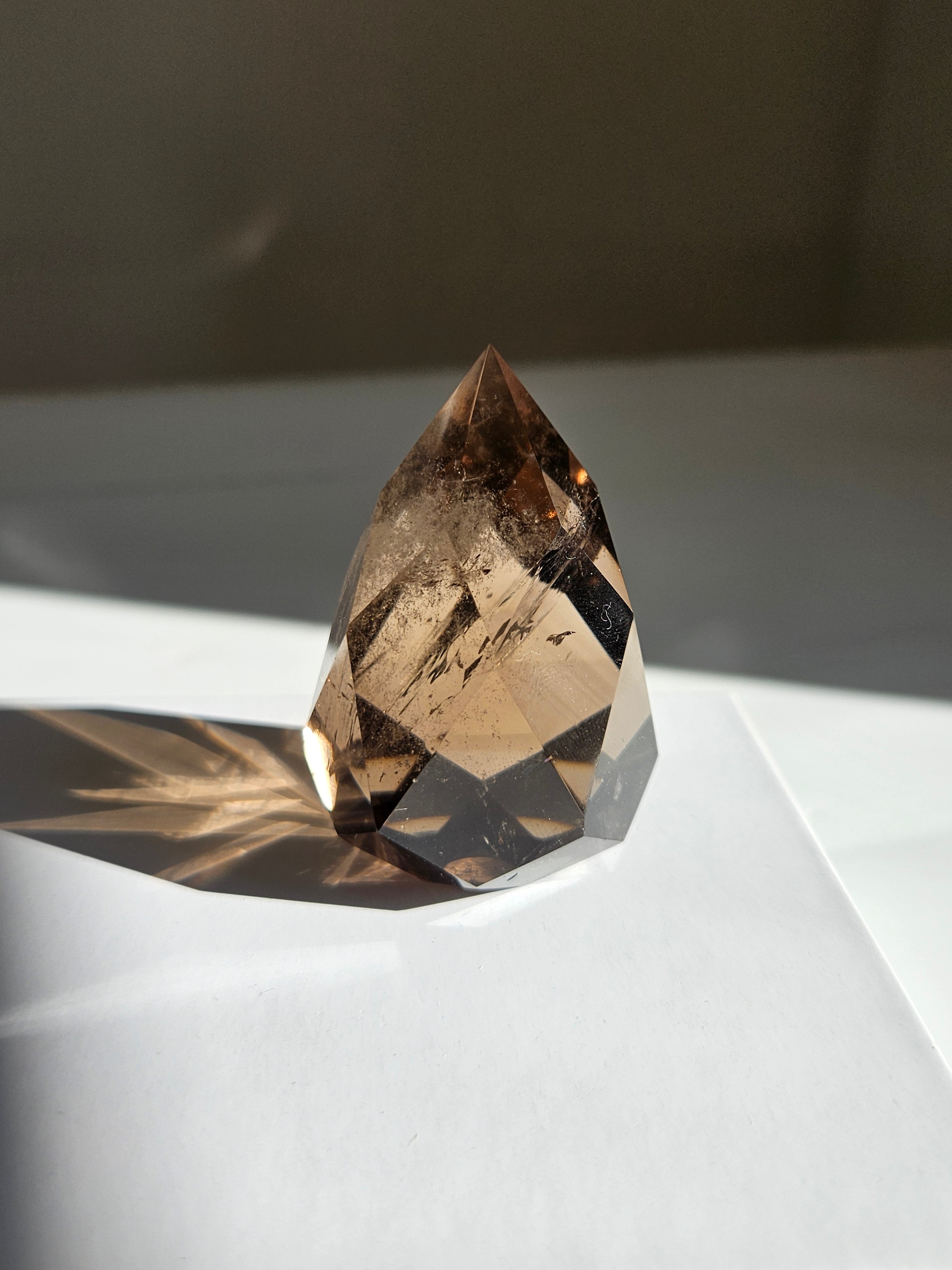 Faceted Smoky Quartz 005