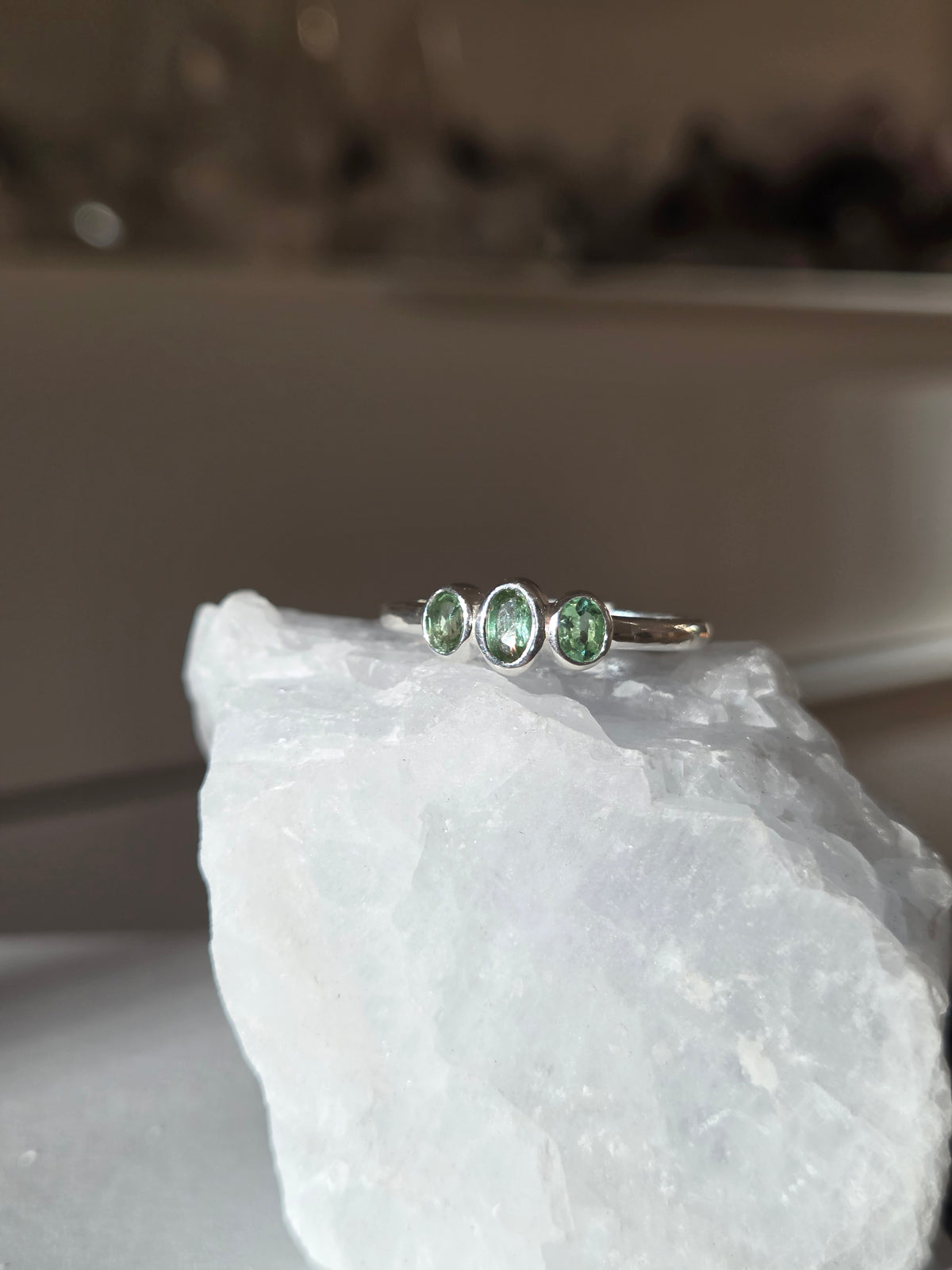 Size ten | tourmaline Ring | silver 037