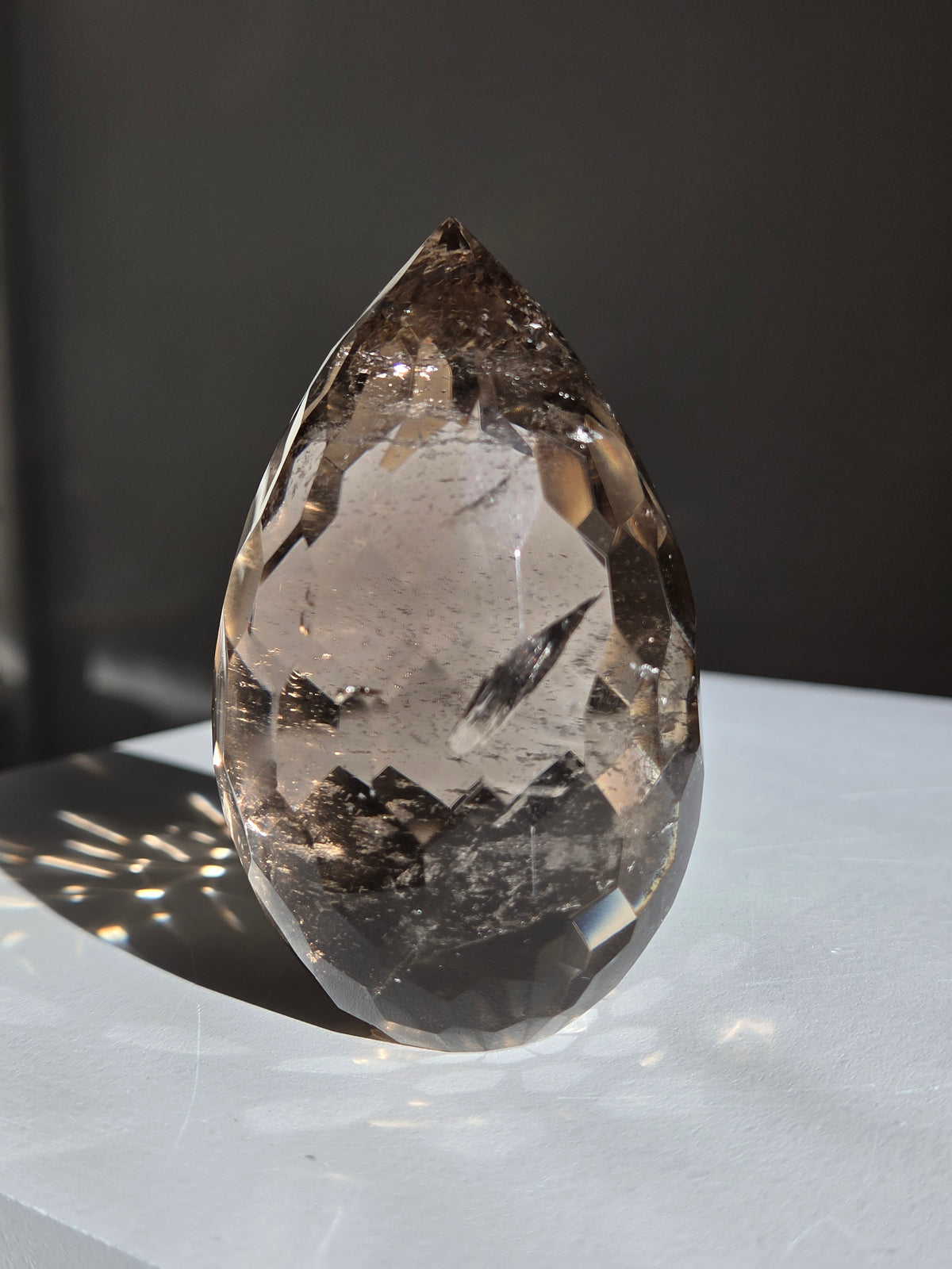 Faceted Smoky Quartz Freeform 006