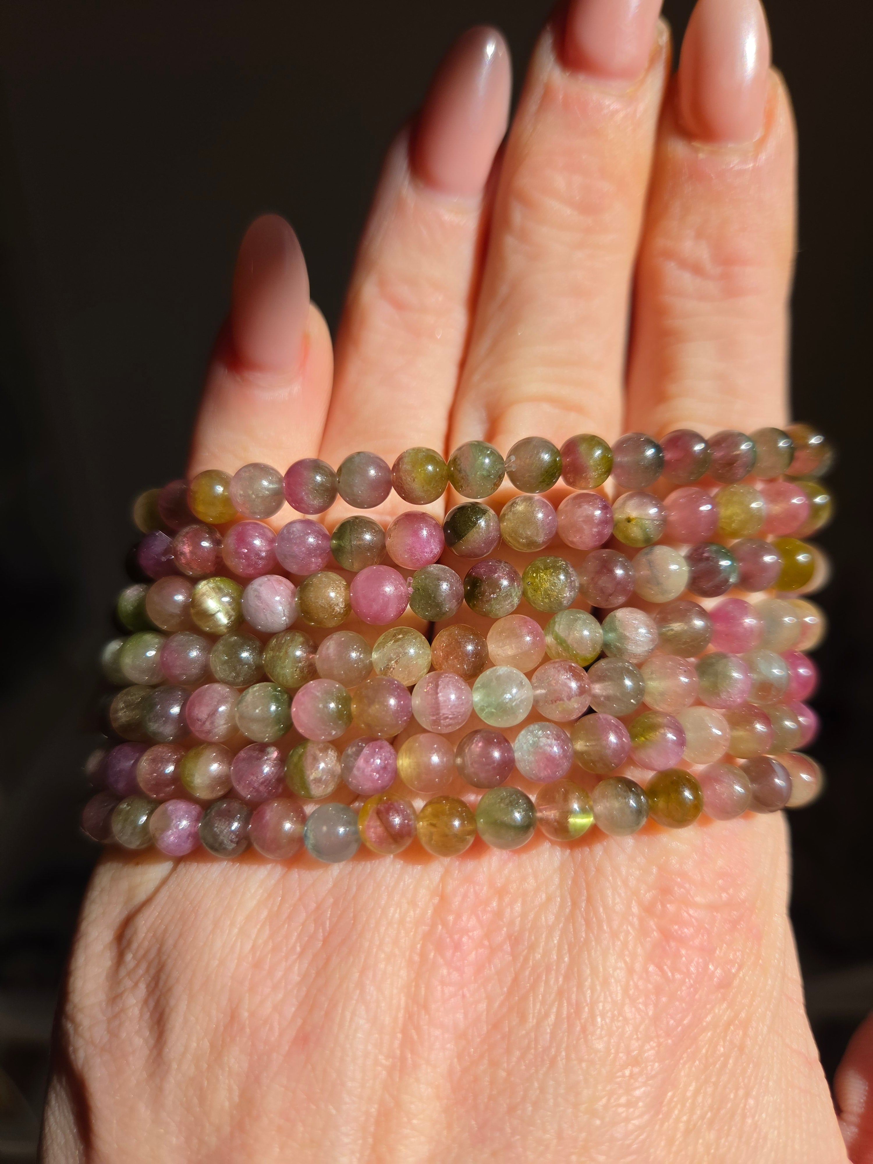 Watermelon tourmaline Bracelet | 6mm