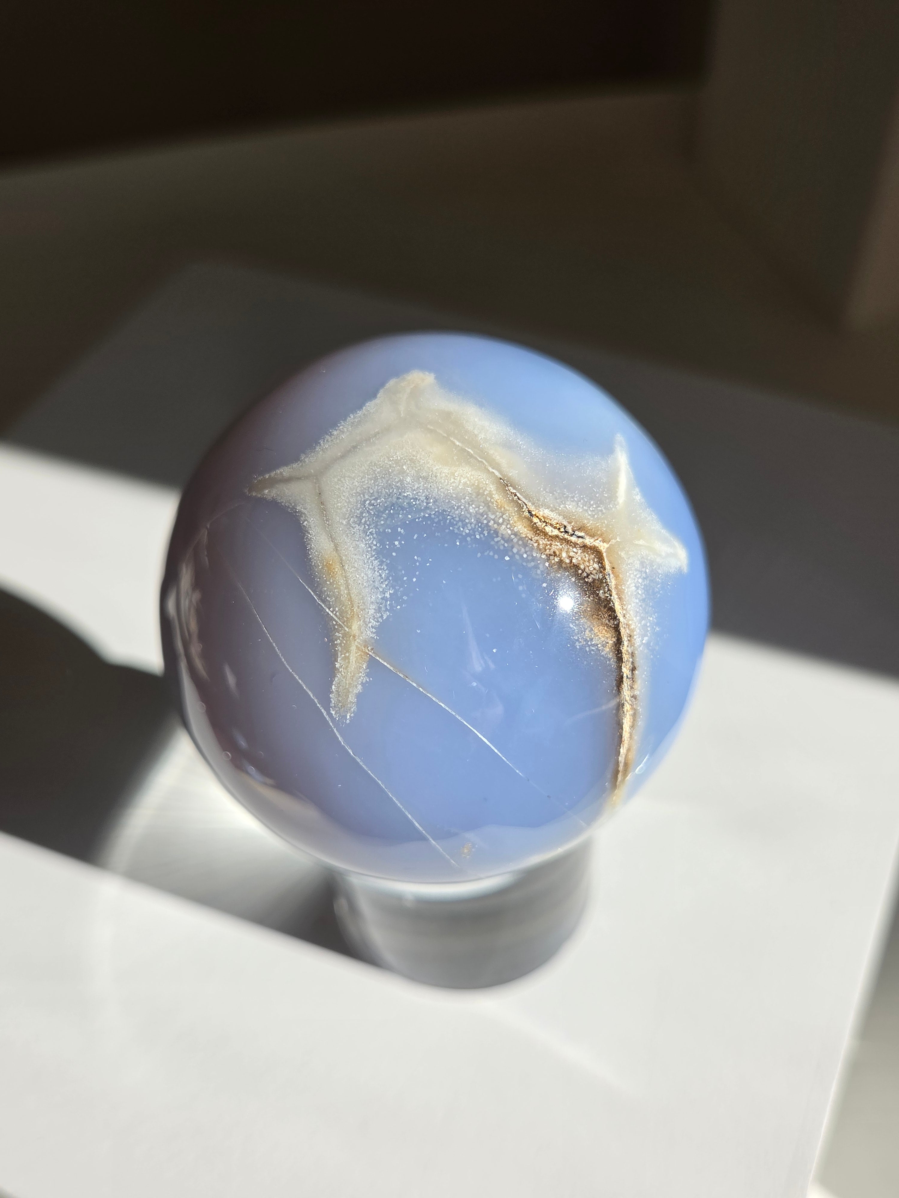 Blue Chalcedony Sphere 005