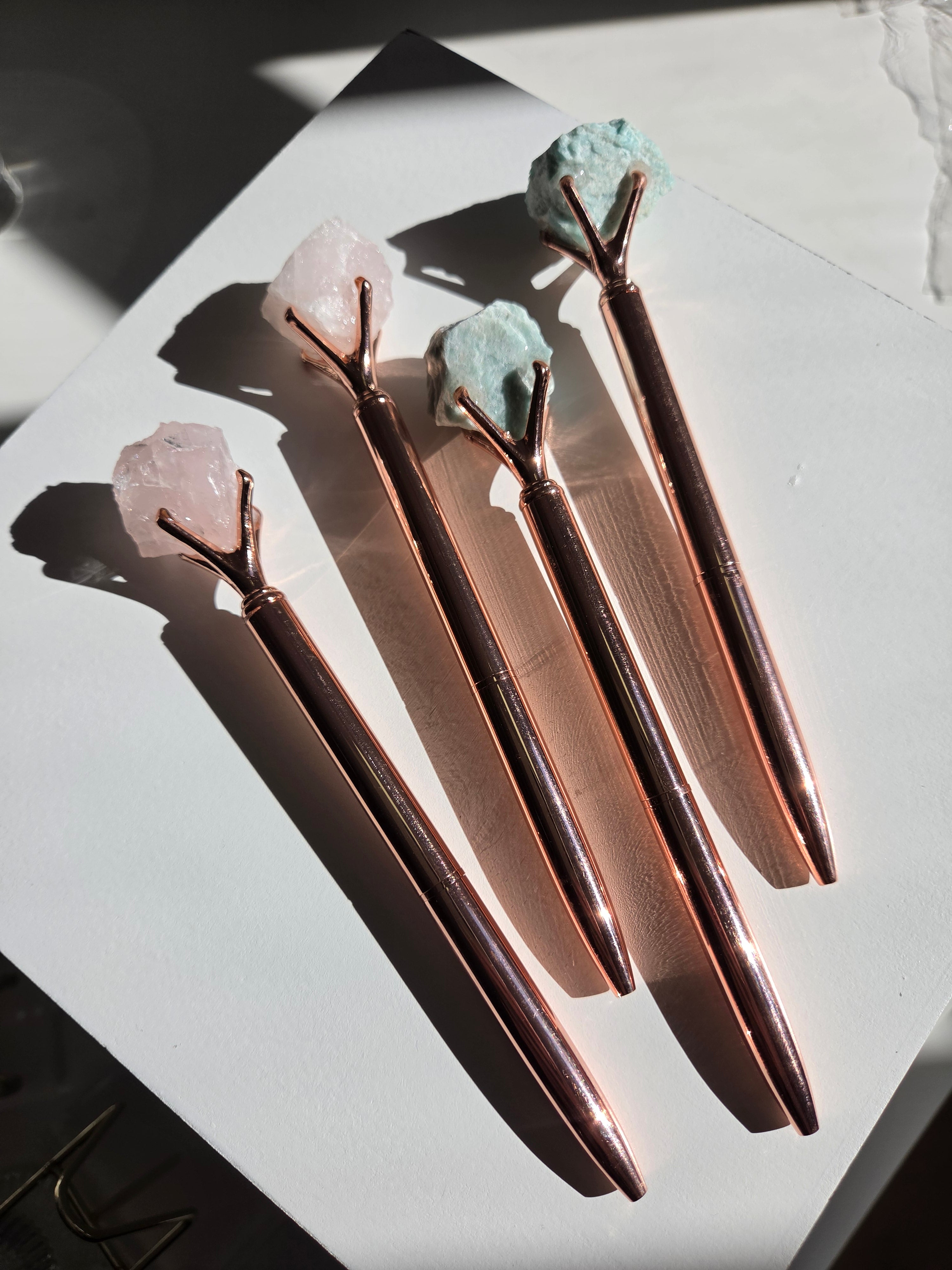 Rose gold pen | rq & aventurine