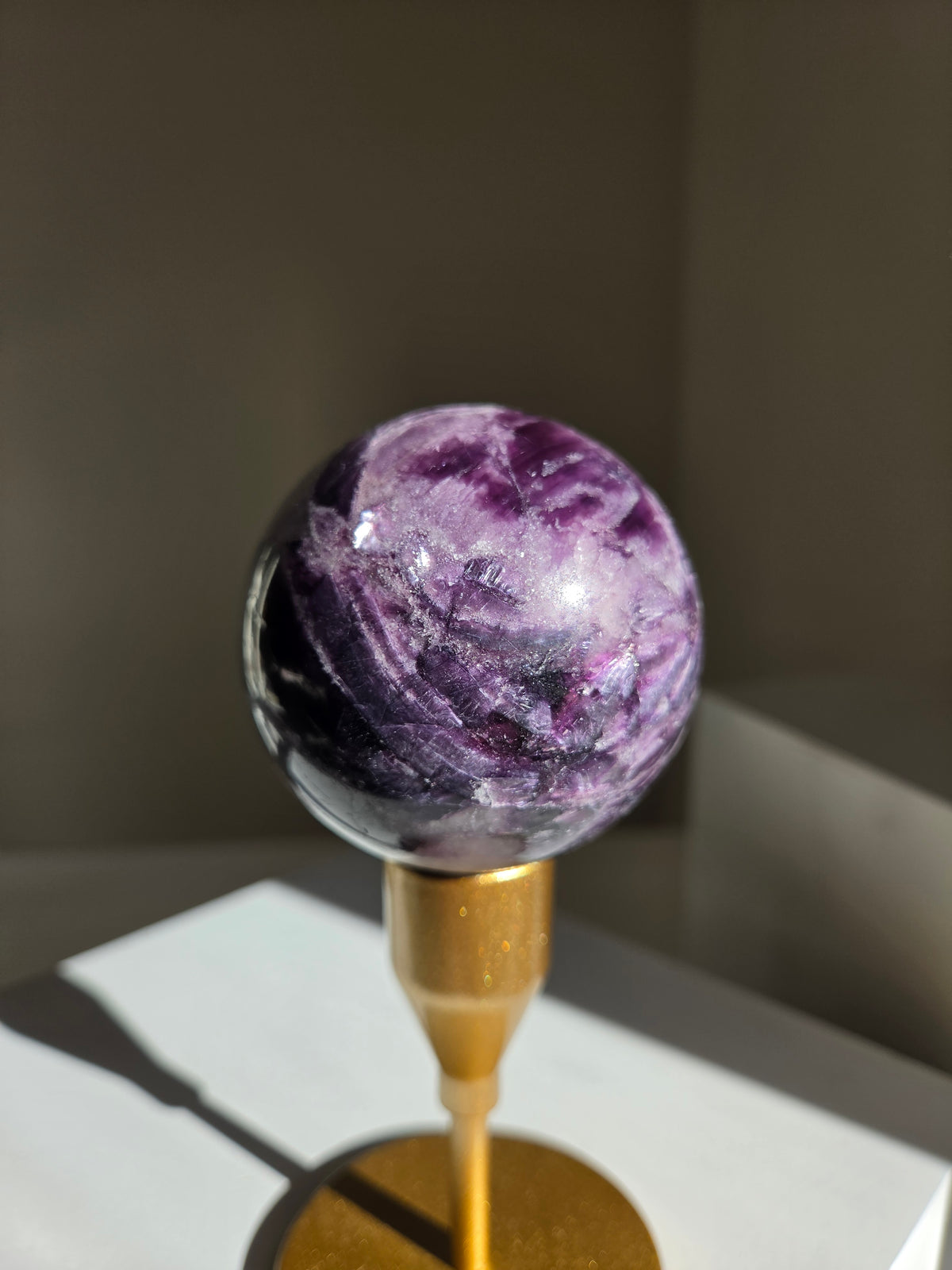 Gem Lepidolite Sphere 003