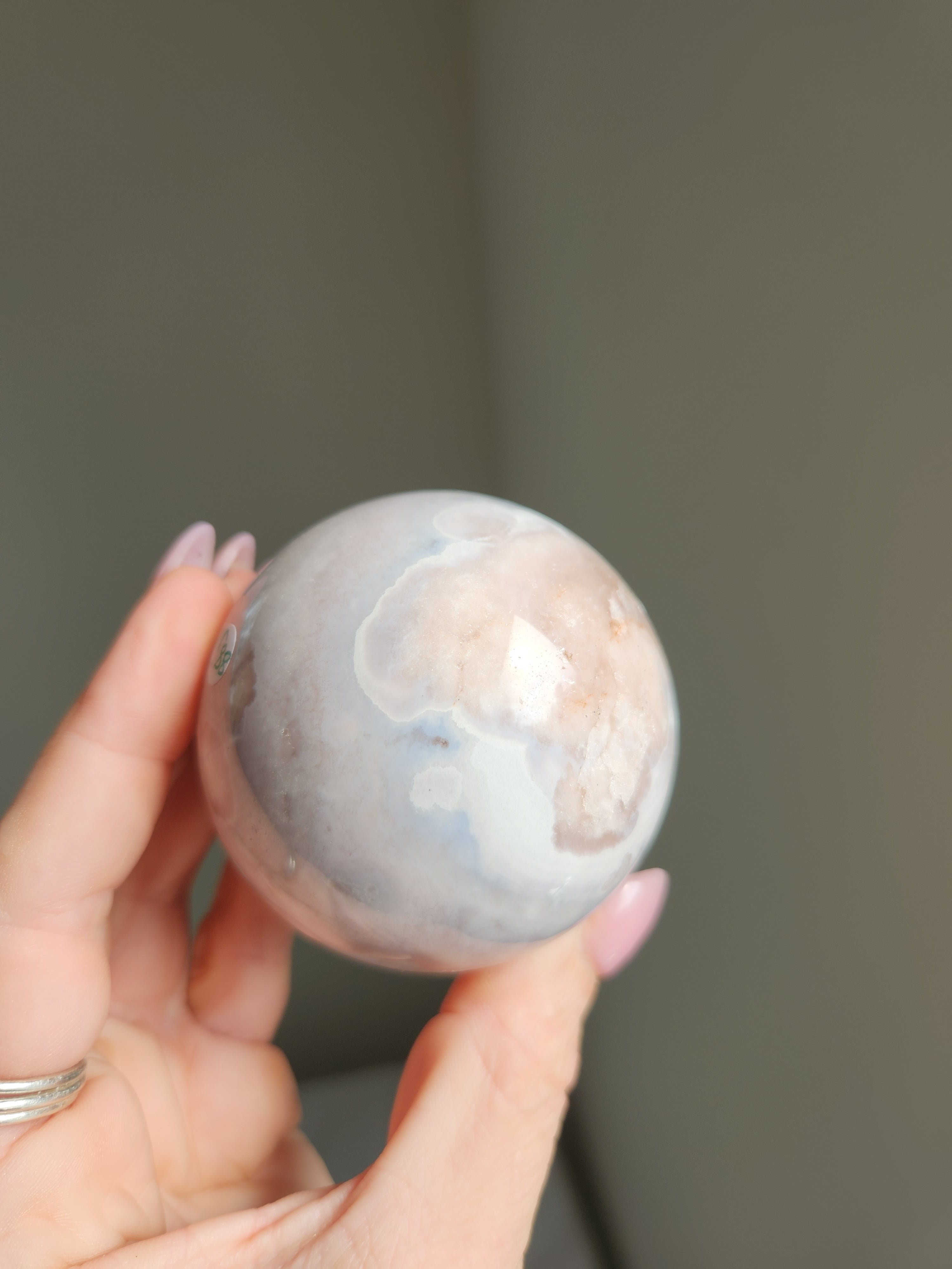 Flower Agate Sphere 010