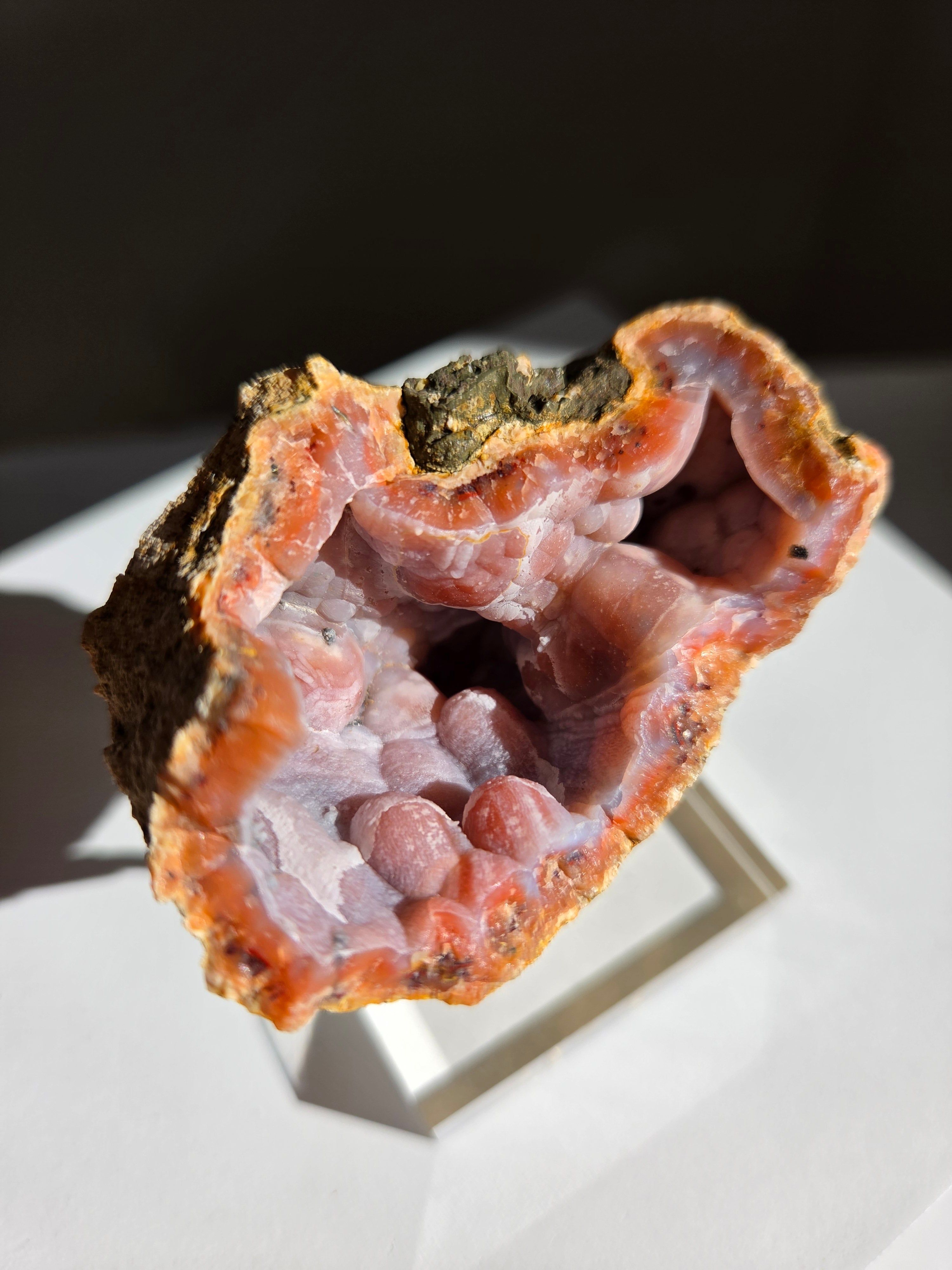 Pink Chalcedony Geode 001