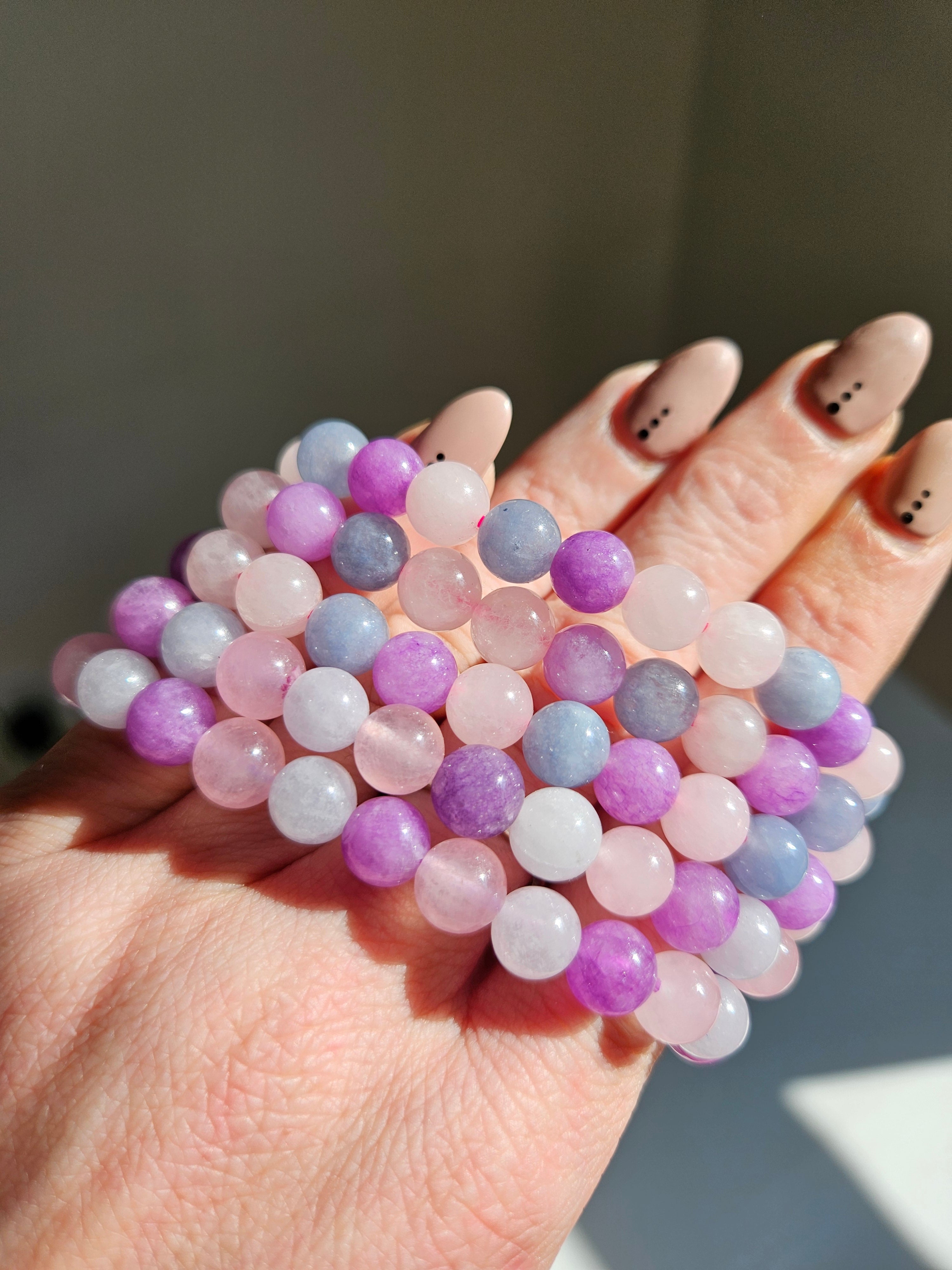 Aquamarine x RQ x Amethyst bracelet | 8mm