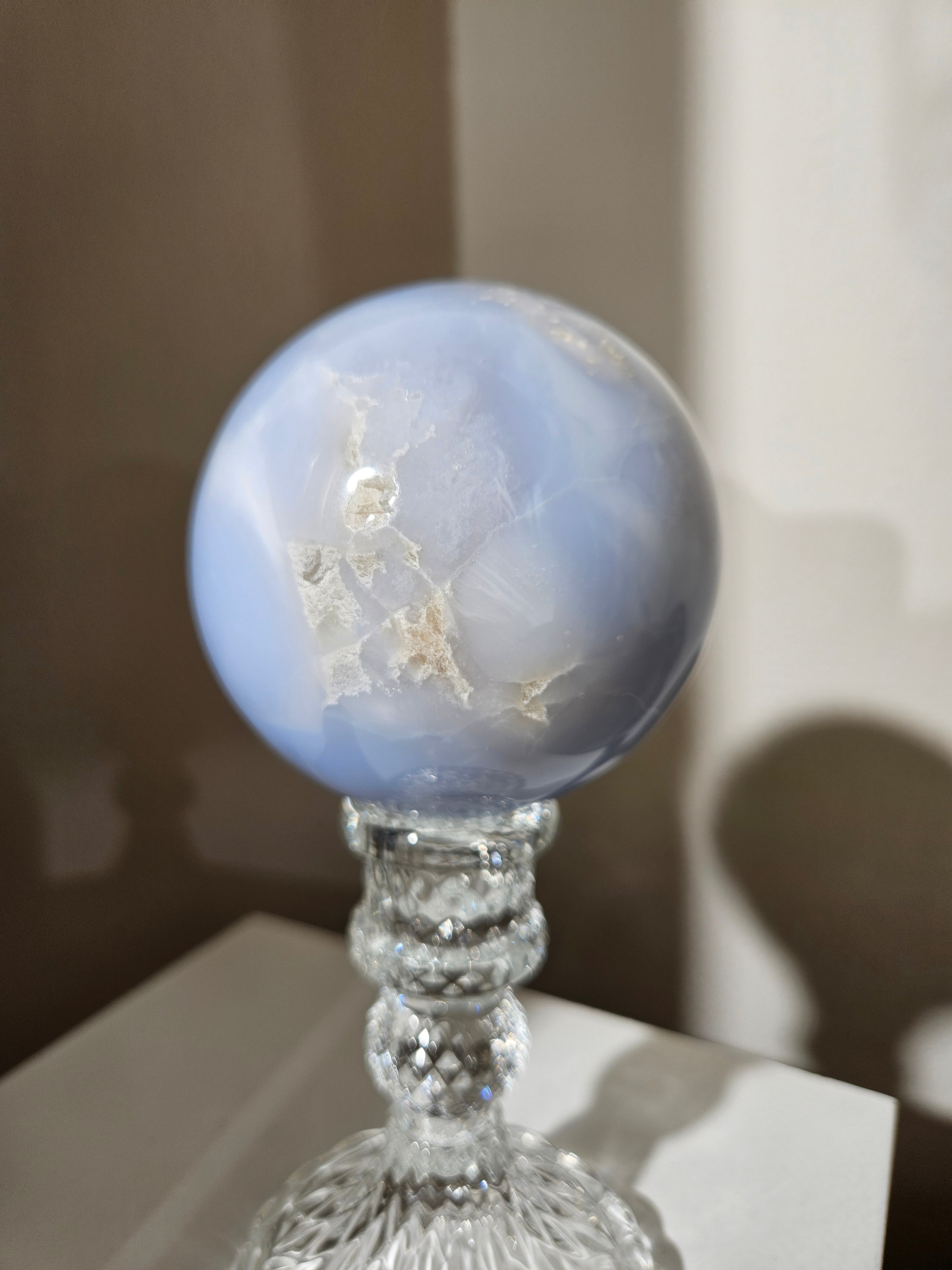 Blue Chalcedony Sphere 003