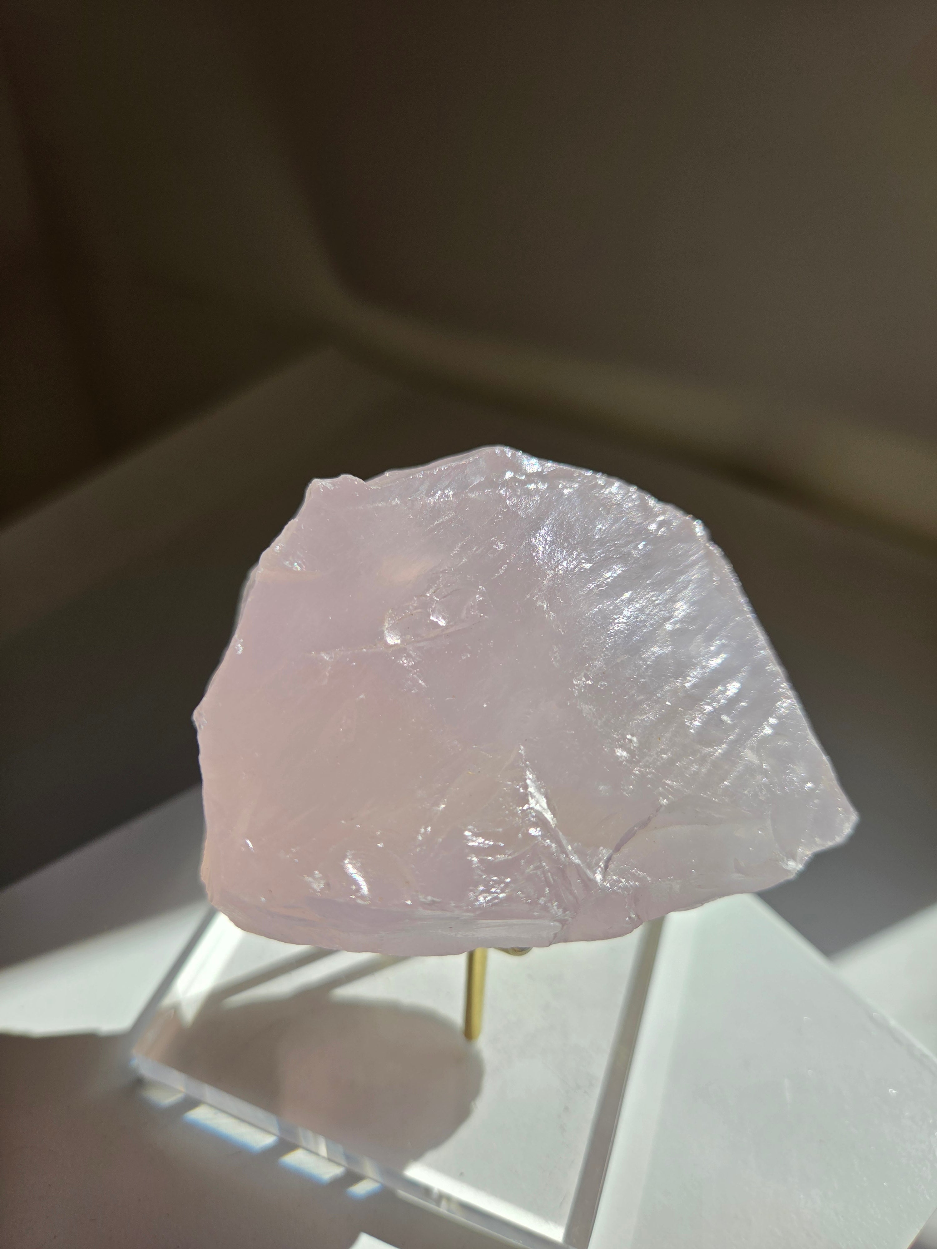 Lavender Raw Rose Quartz 016