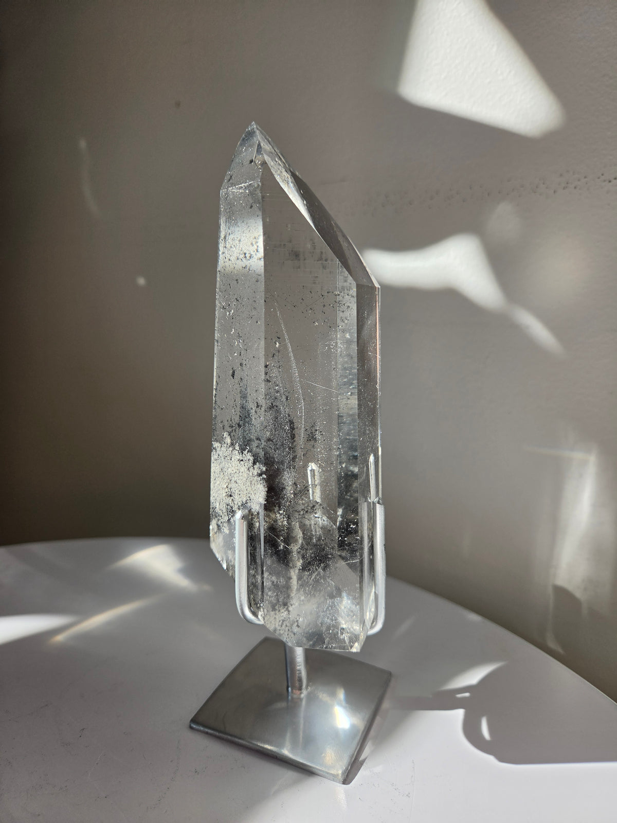 Phantom Lemurian Quartz on stand 005