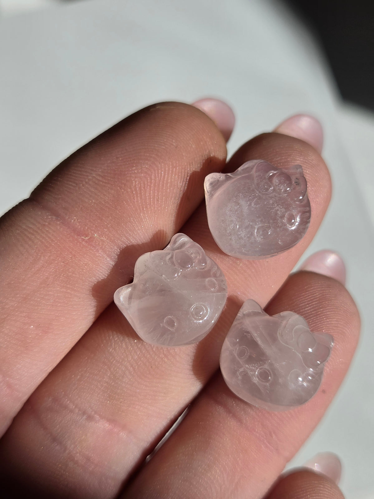Rose Quartz Mini Hello Kitty
